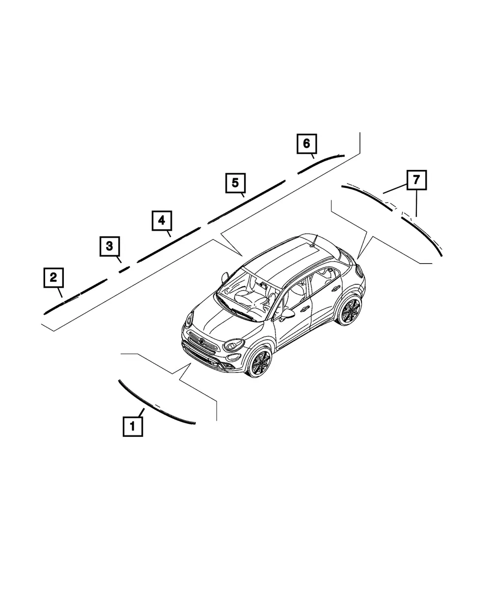 Tape - Bodyside Stripe Kit, Right, Front - Mopar (68583117aa)
