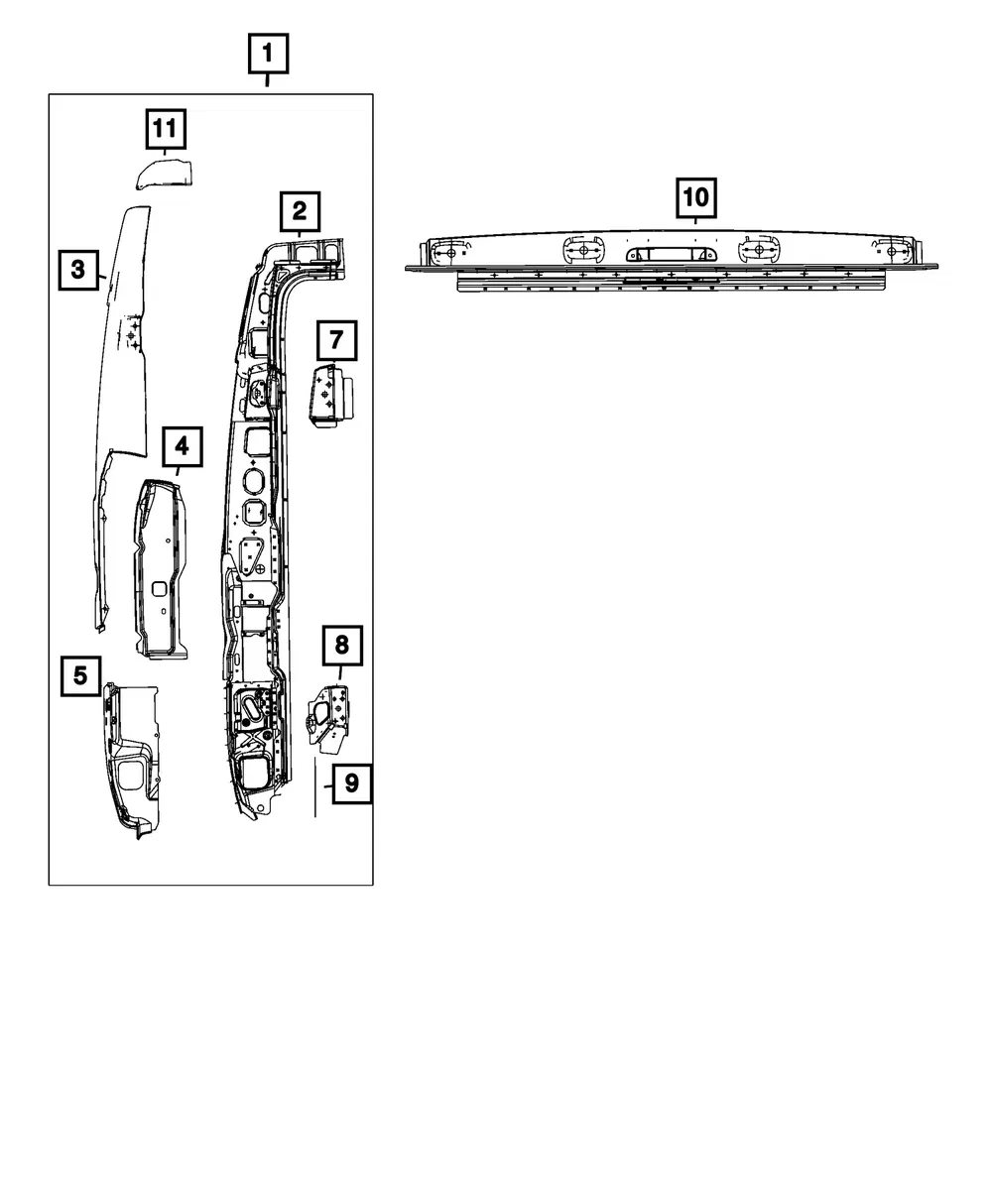 Rear Corner Panel, Right - Mopar (68606714AA)