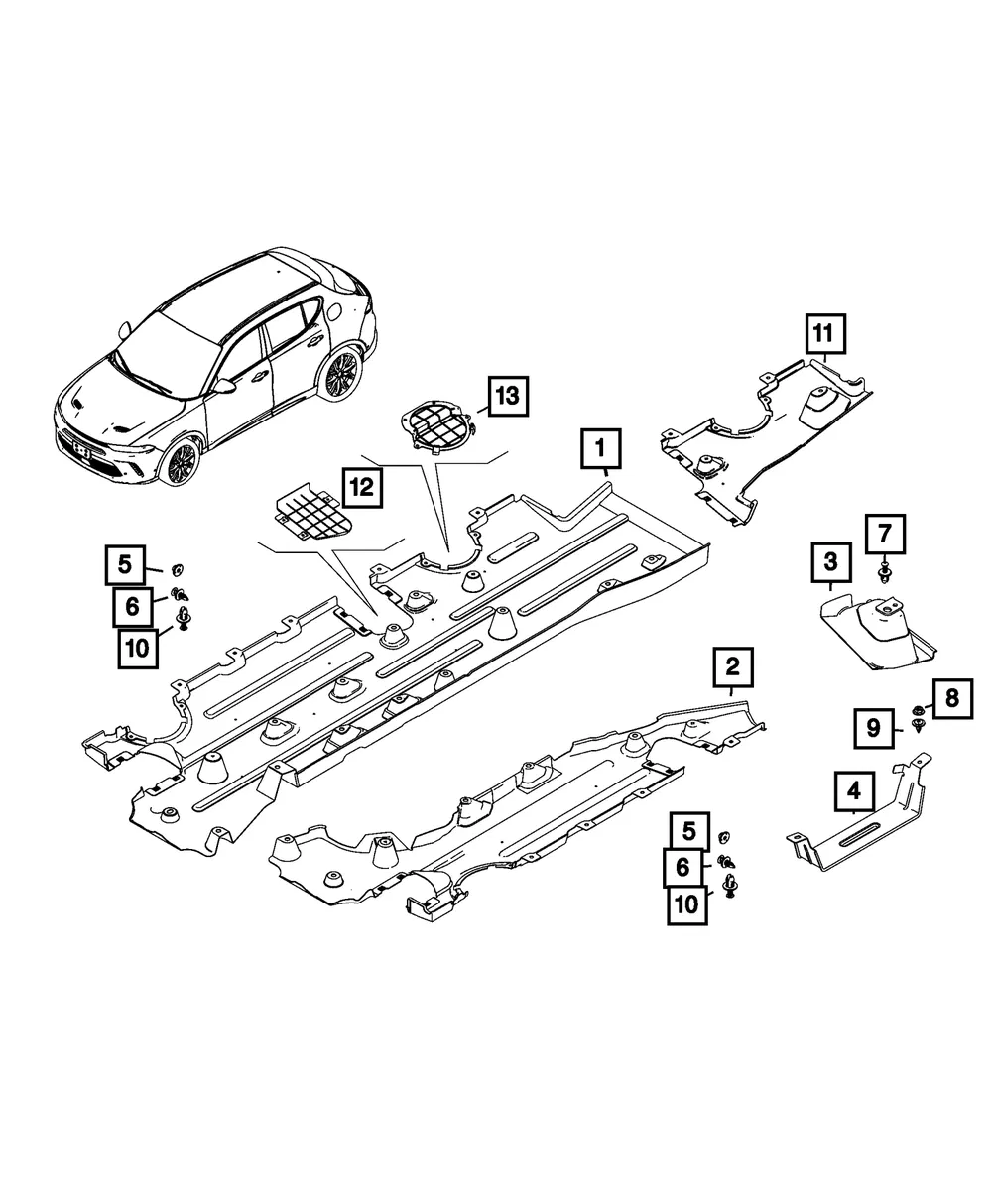 Shield Retainer - Mopar (68607222aa)