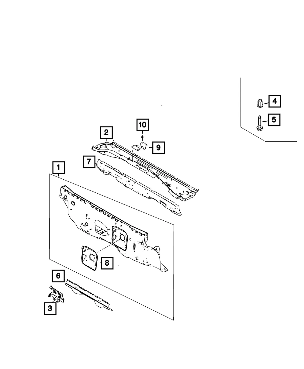 Cowl And Plenum Panel - Mopar (68609989aa)