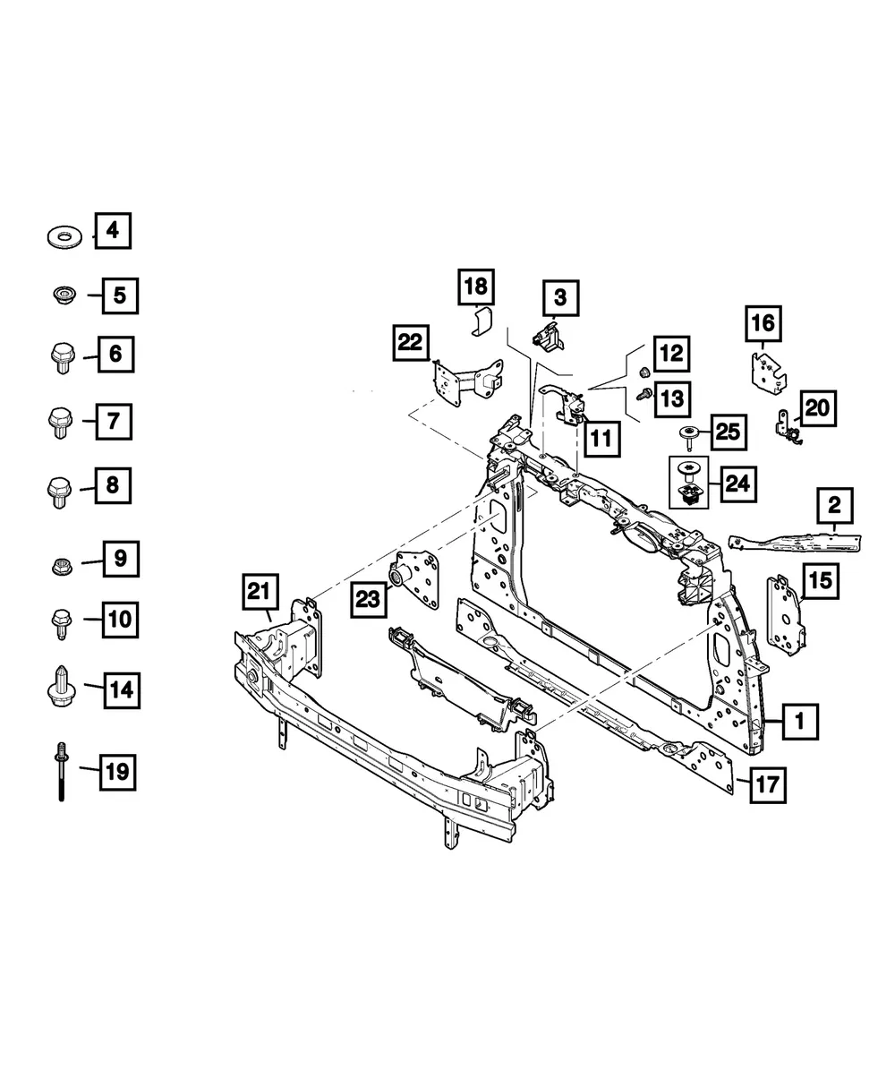 Reinforcement Bracket, Right - Mopar (68625468aa)