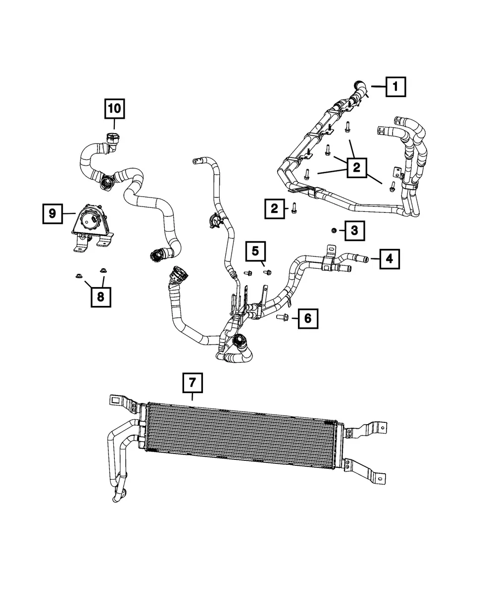 Coolant Hose - Mopar (68628225AB)