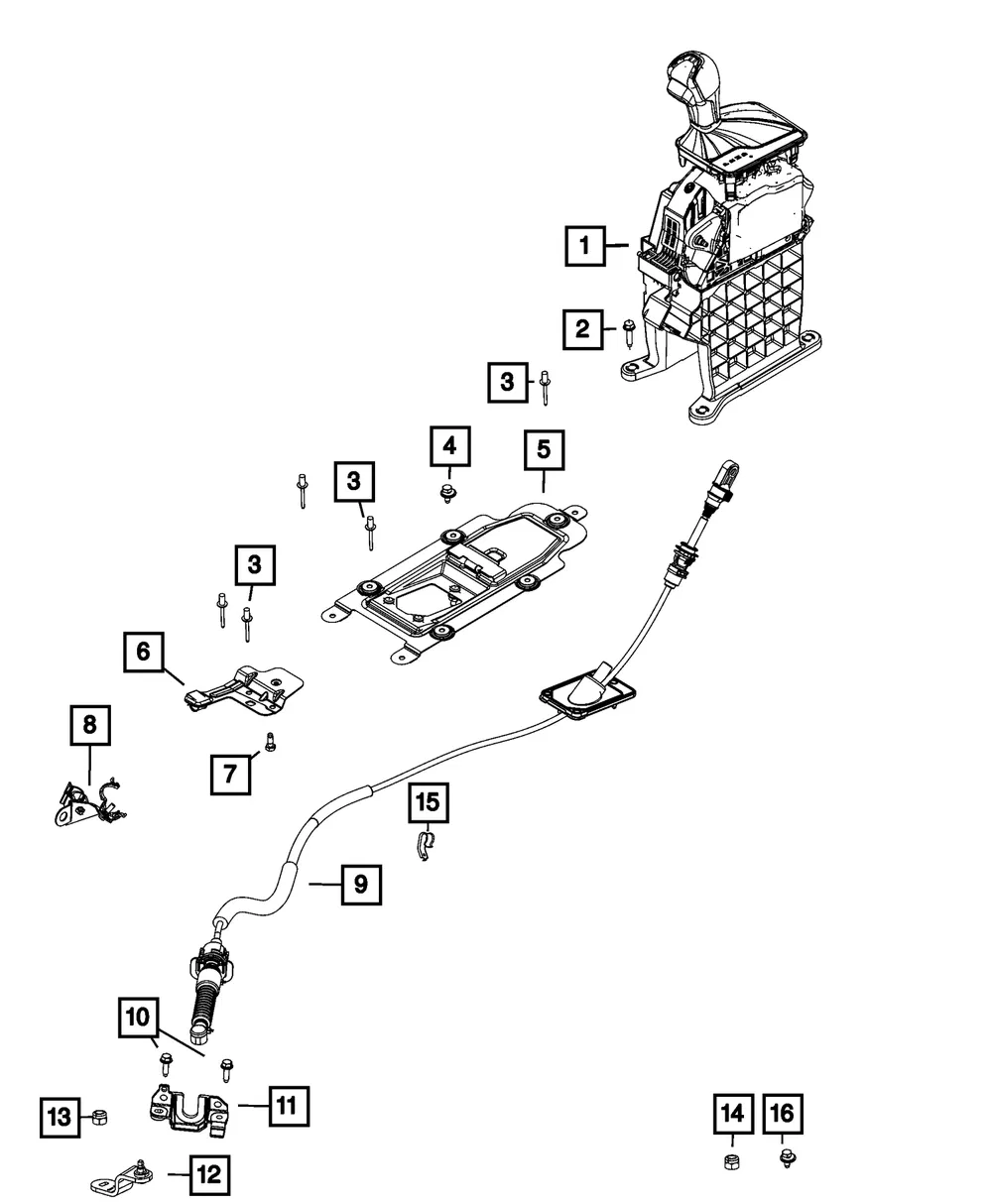 Gearshift Control Cable - Mopar (68632870aa)