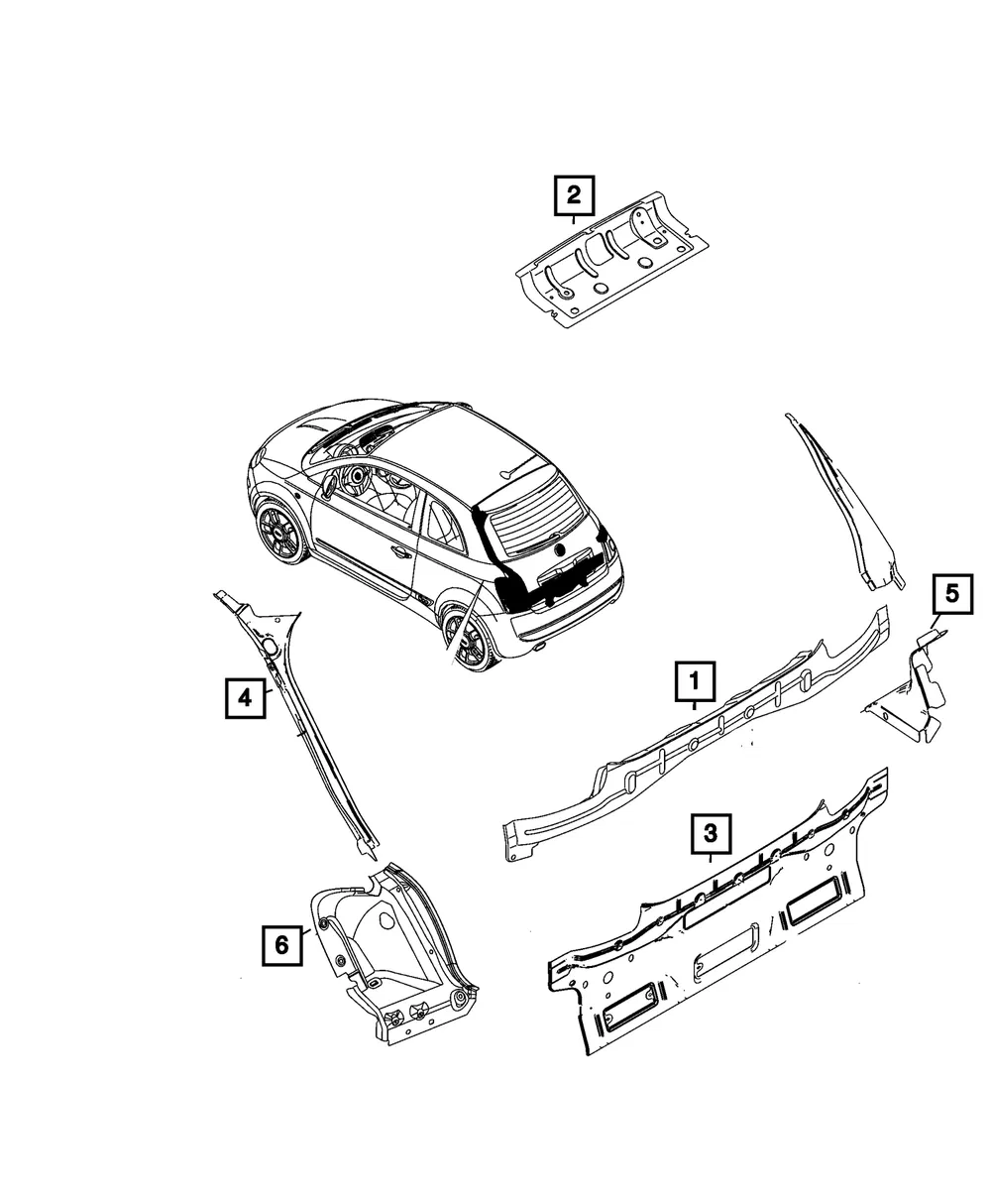 Deck Opening Lower Panel - Mopar (68656139AA)