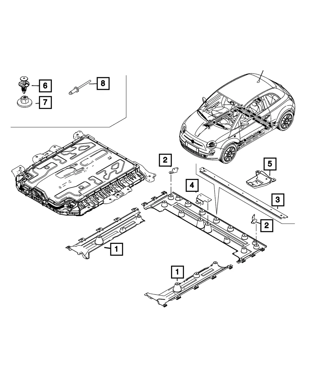 Floor Pan Shield, Right - Mopar (68656279AA)