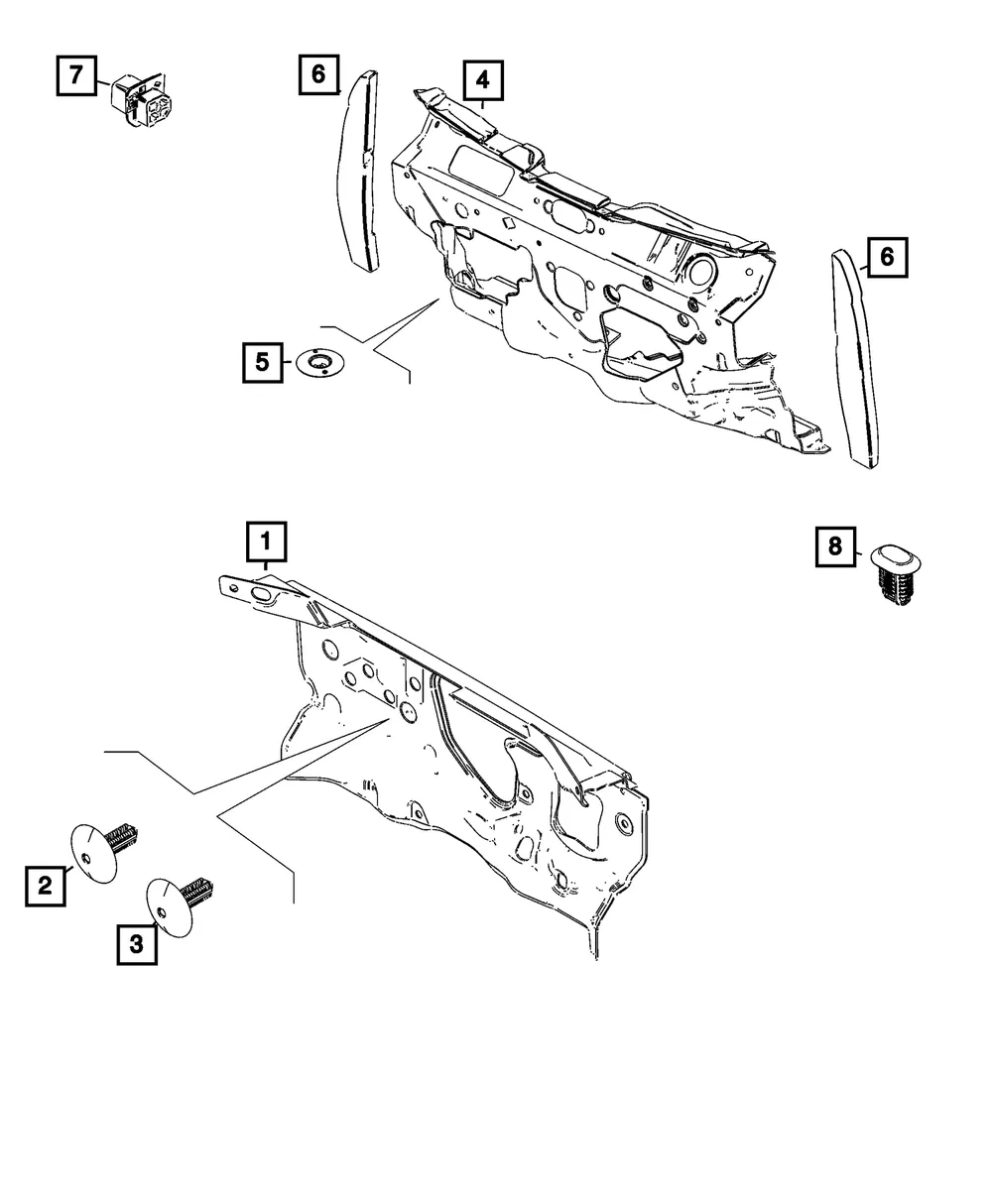 Load Floor Support, Left - Mopar (68656865AA)