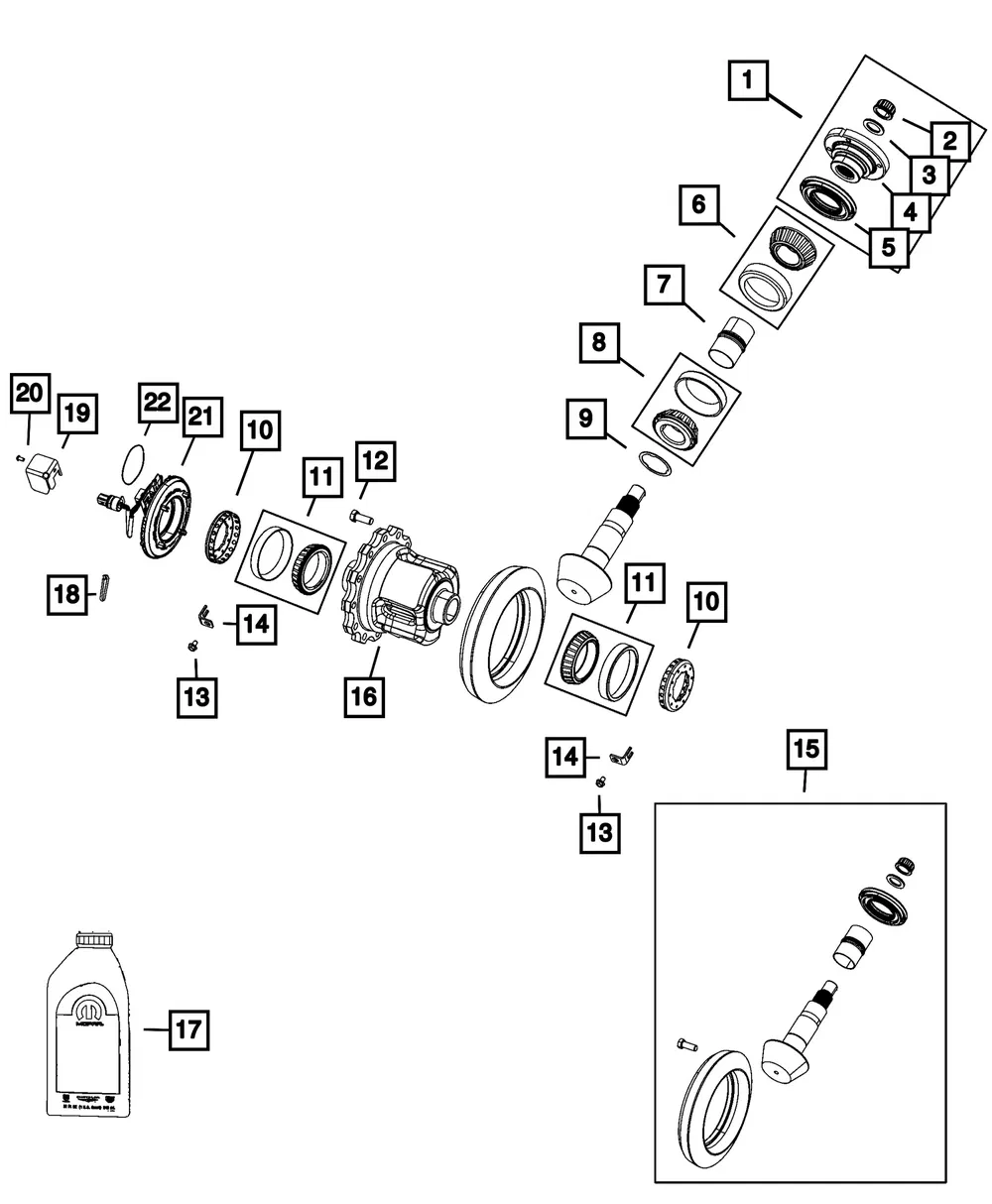 Ring And Pinion Gear Kit - Mopar (68709197AA)