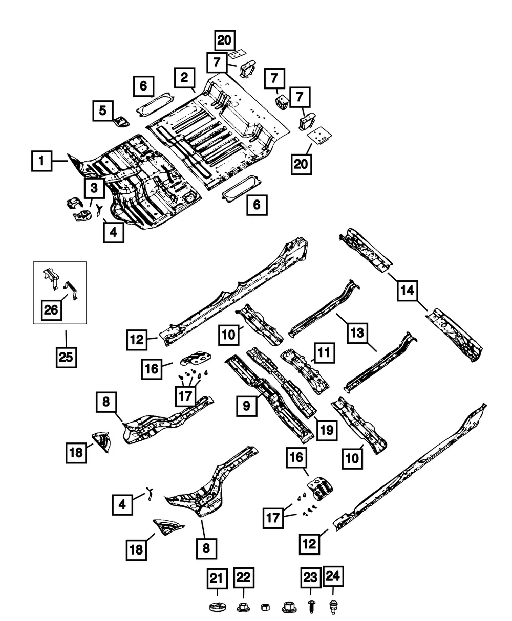 Support Front Bracket, Right - Mopar (68718162AA)