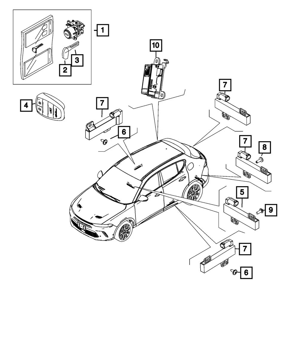 Passive Entry Antenna - Mopar (68719133AA)