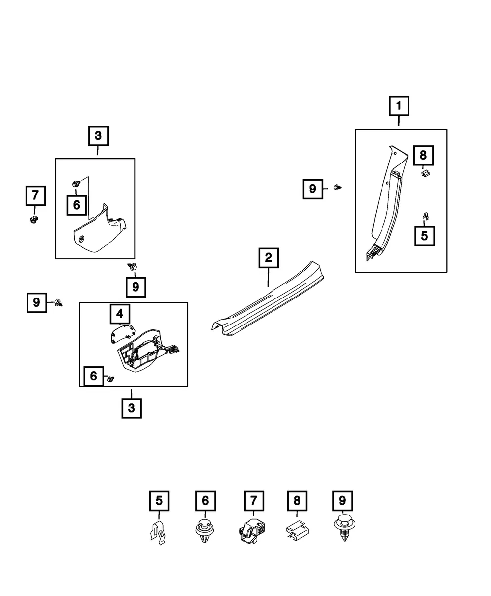 Push Pin - Mopar (6LE48U0DAA) - view 3