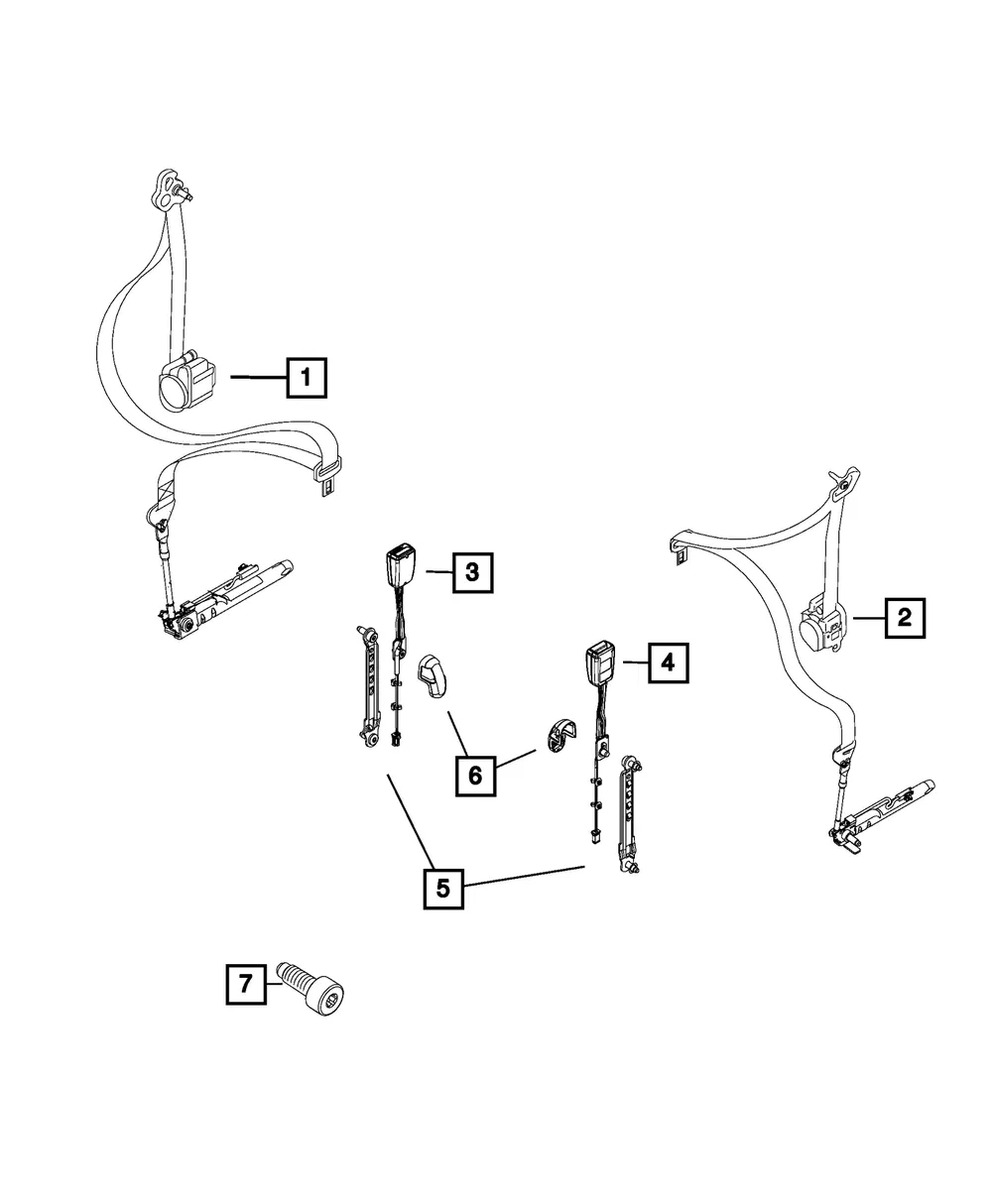 Belt & Retractor - Driver's Side (LH) - Mopar (6TQ00LXHAA) - view 4