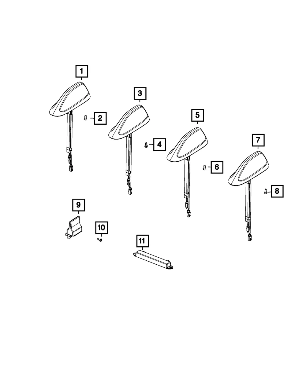 Base Cable And Bracket Antenna - Mopar (6zp28sseaa)