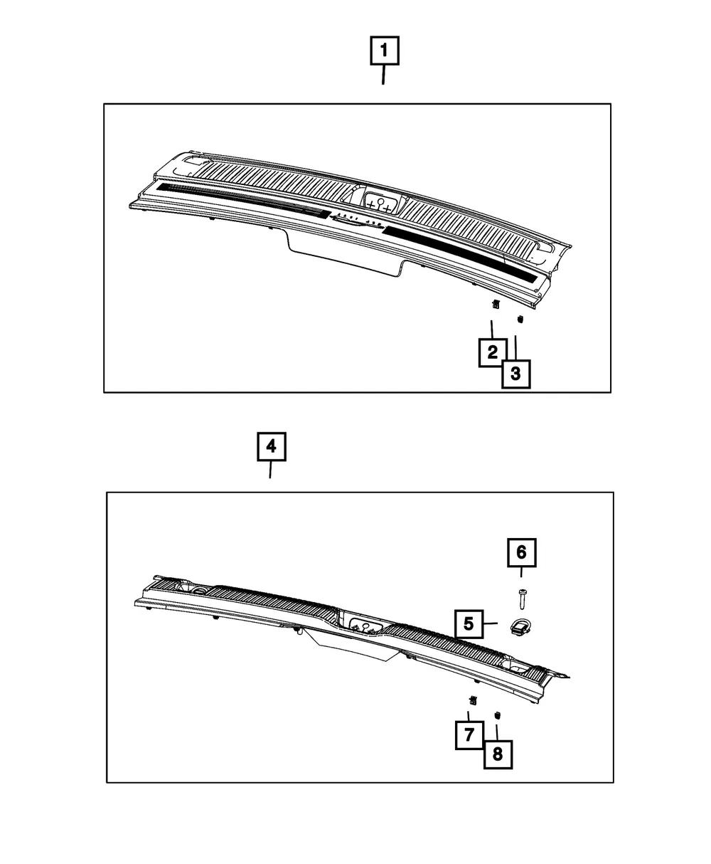 Lift-Gate Scuff Plate - Mopar (7JR18TX7AC)