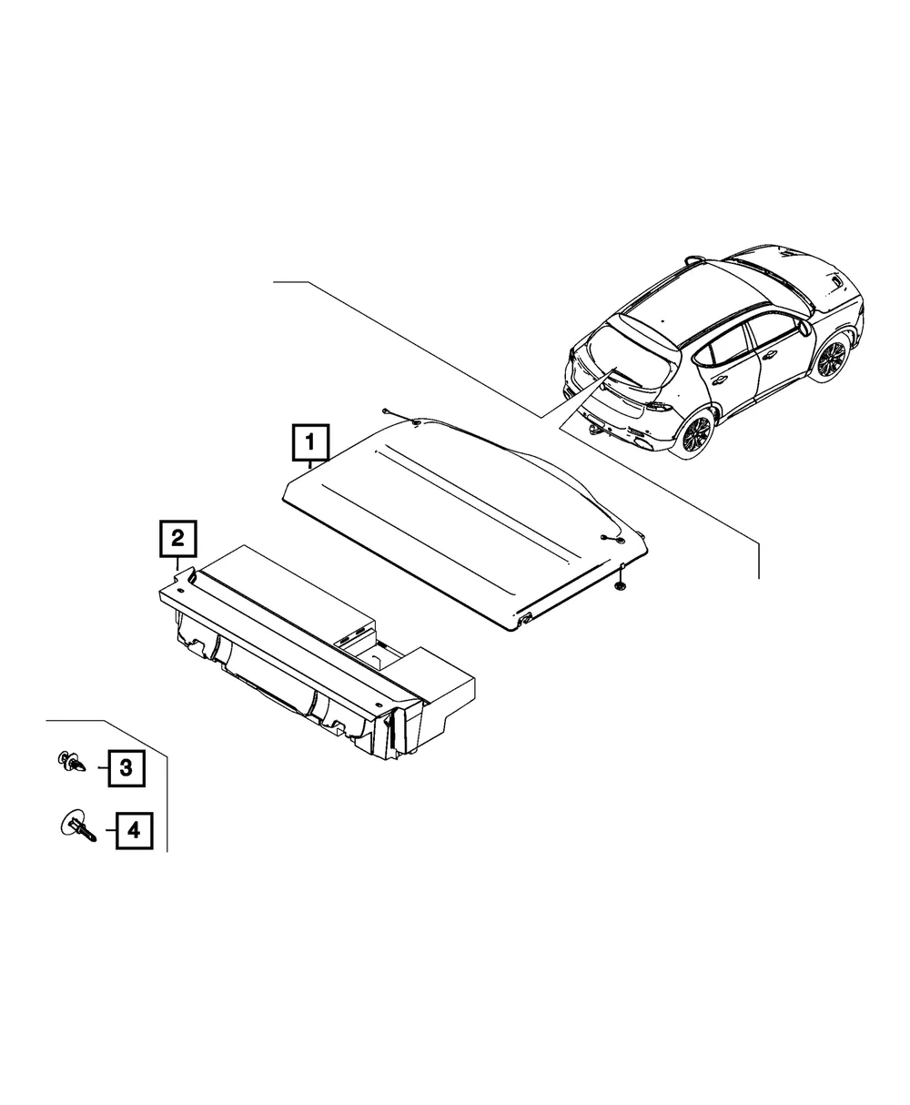Cargo Area Cover - Mopar (7VN33U00AA)