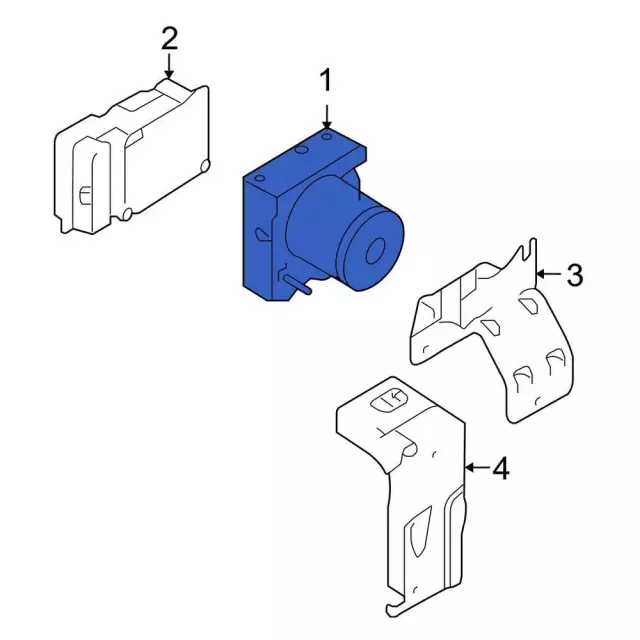 ABS Control Unit - Ford (7l3z2c065aa) - view 2