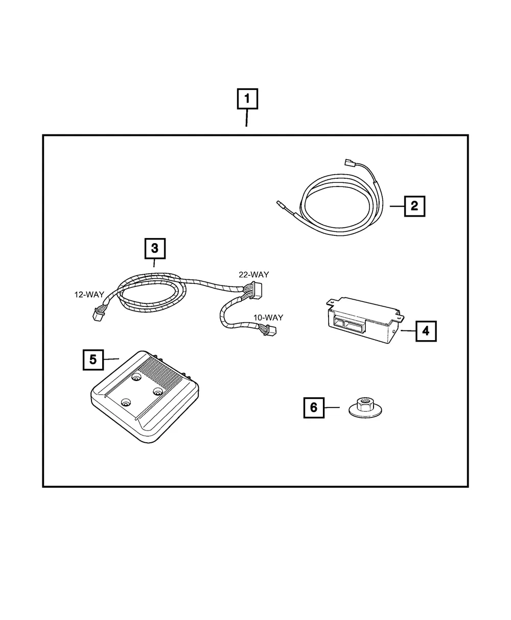 Satellite Receiver Install Kit - Mopar (82210297AB)