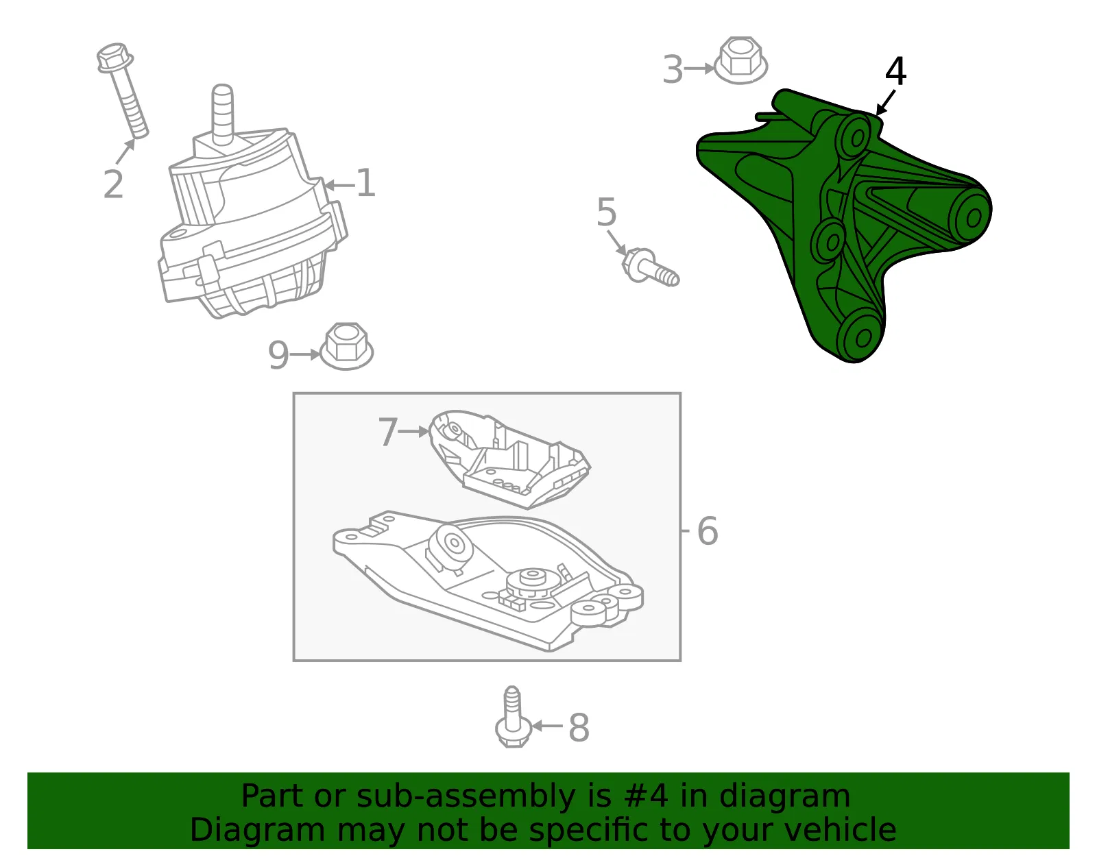Mount Bracket - GM (84146175) - view 3