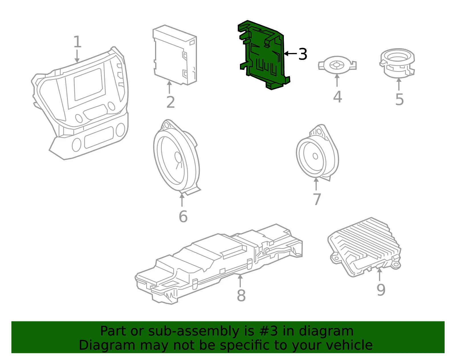 Radio Bracket - GM (84206839) - view 3