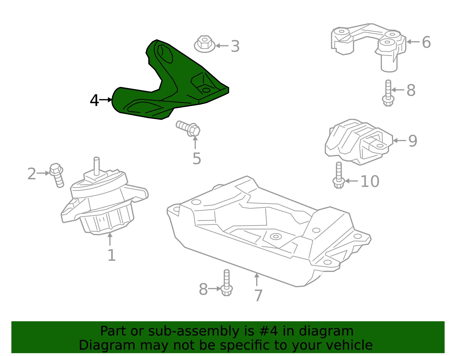 Mount Bracket - Passenger Side (RH) - GM (84329421) - view 3