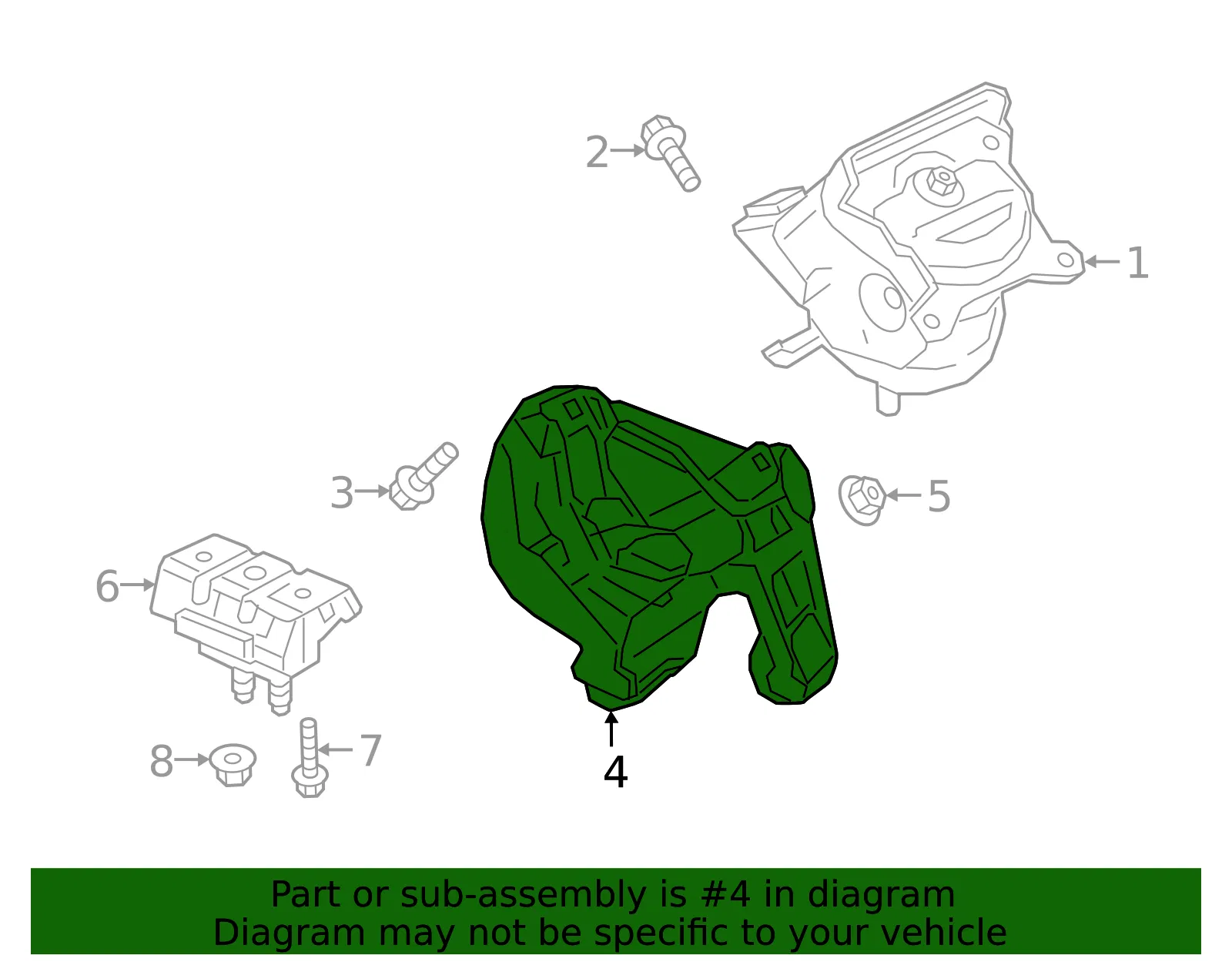 Mount Bracket - GM (84382617) - view 3