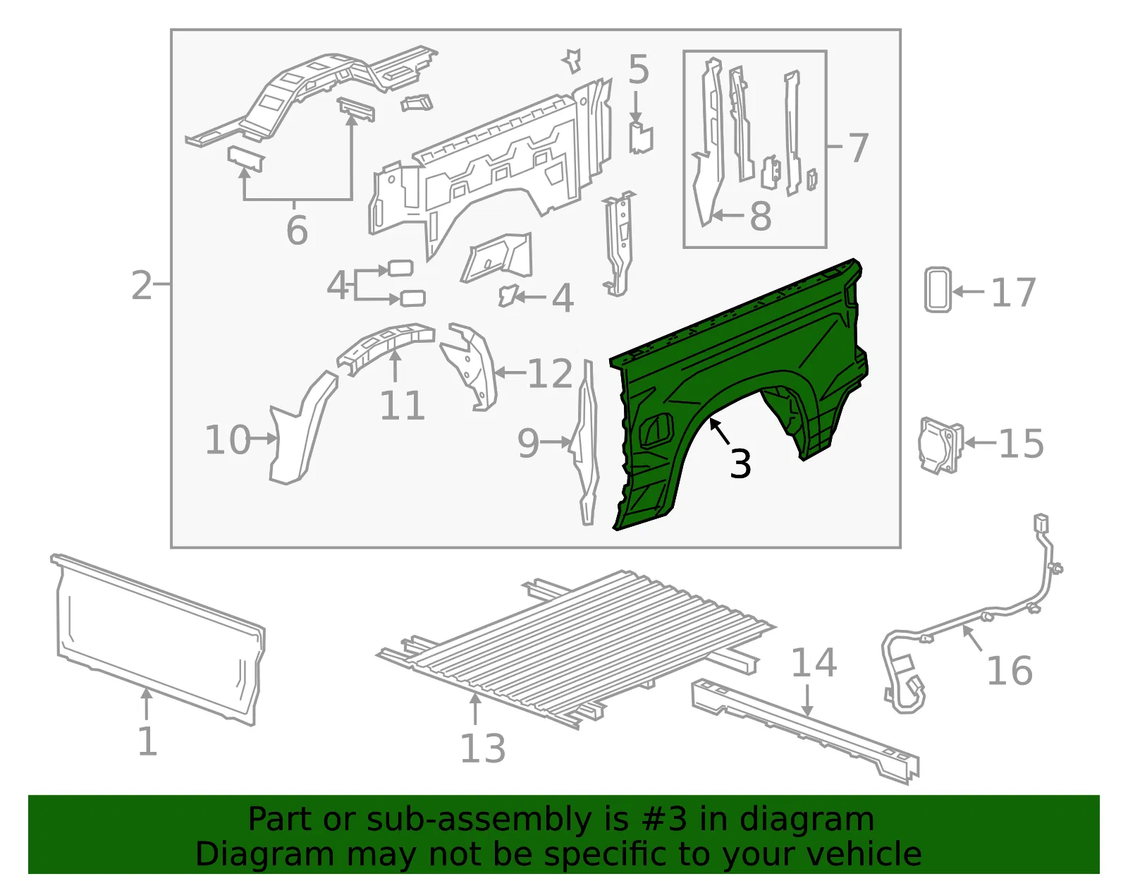 Outer Panel - GM (84675336) - view 3