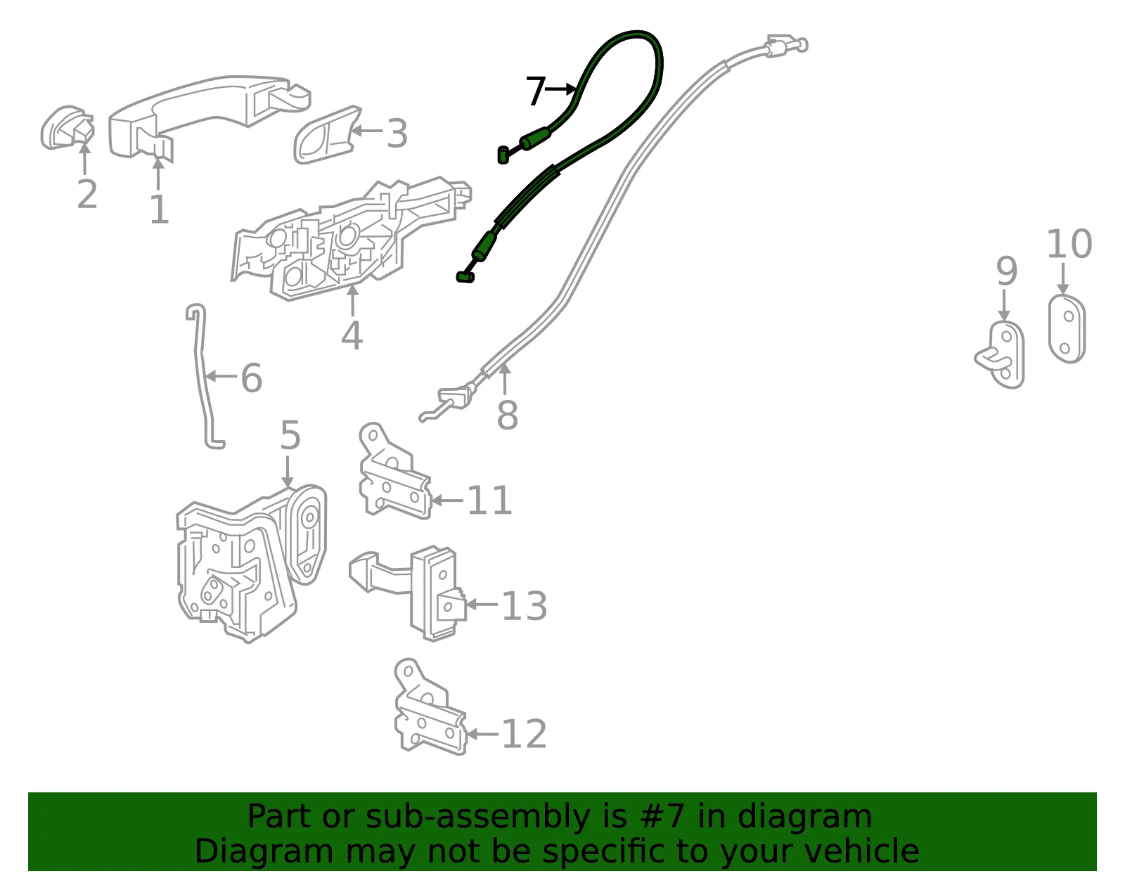 Control Cable - GM (84726644) - view 3