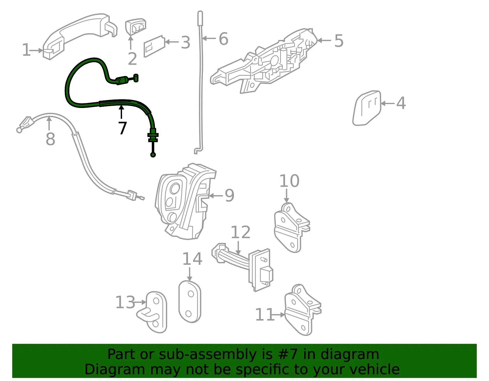 Control Cable - GM (84726648) - view 3