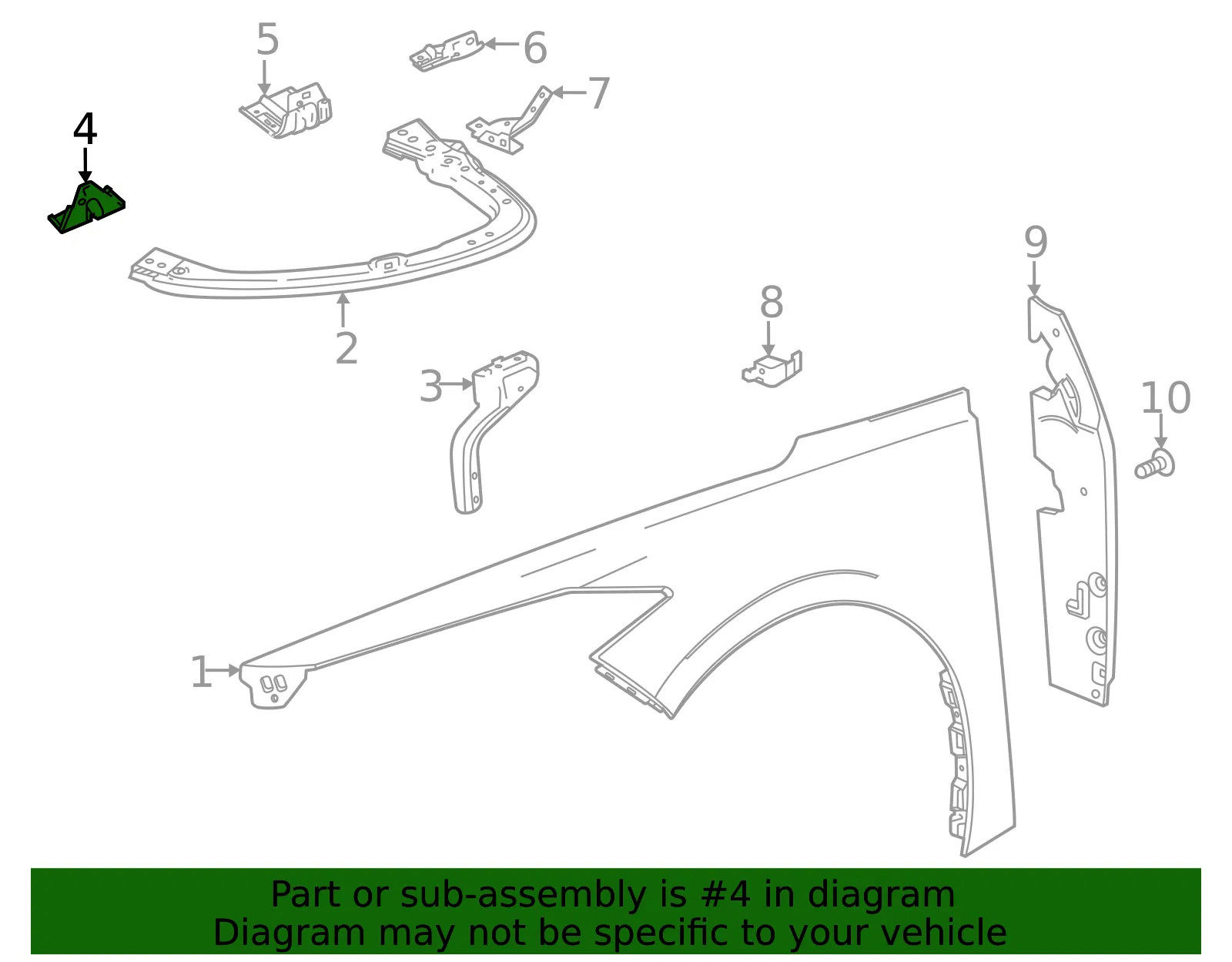 Upper Bracket - GM (84824937) - view 3