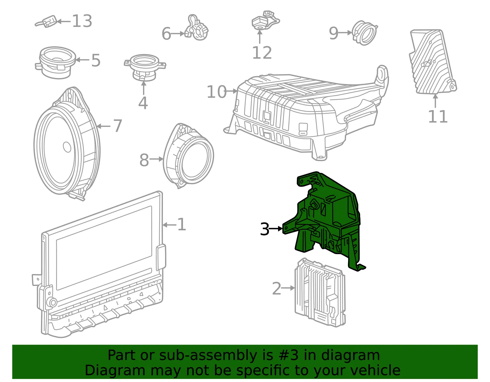 Receiver Mount Bracket - GM (84875786) - view 3