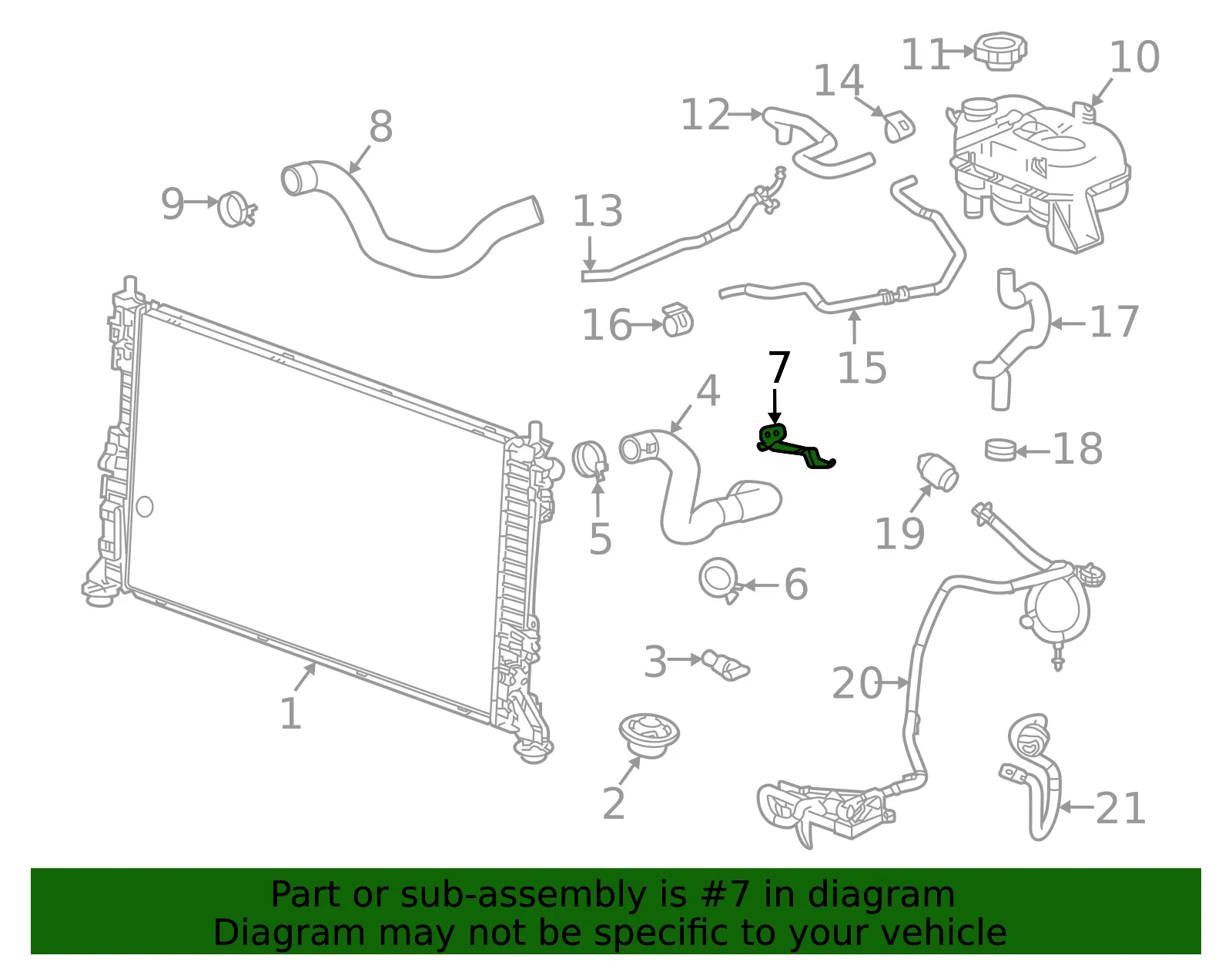 Upper Hose Bracket - GM (84995437) - view 3