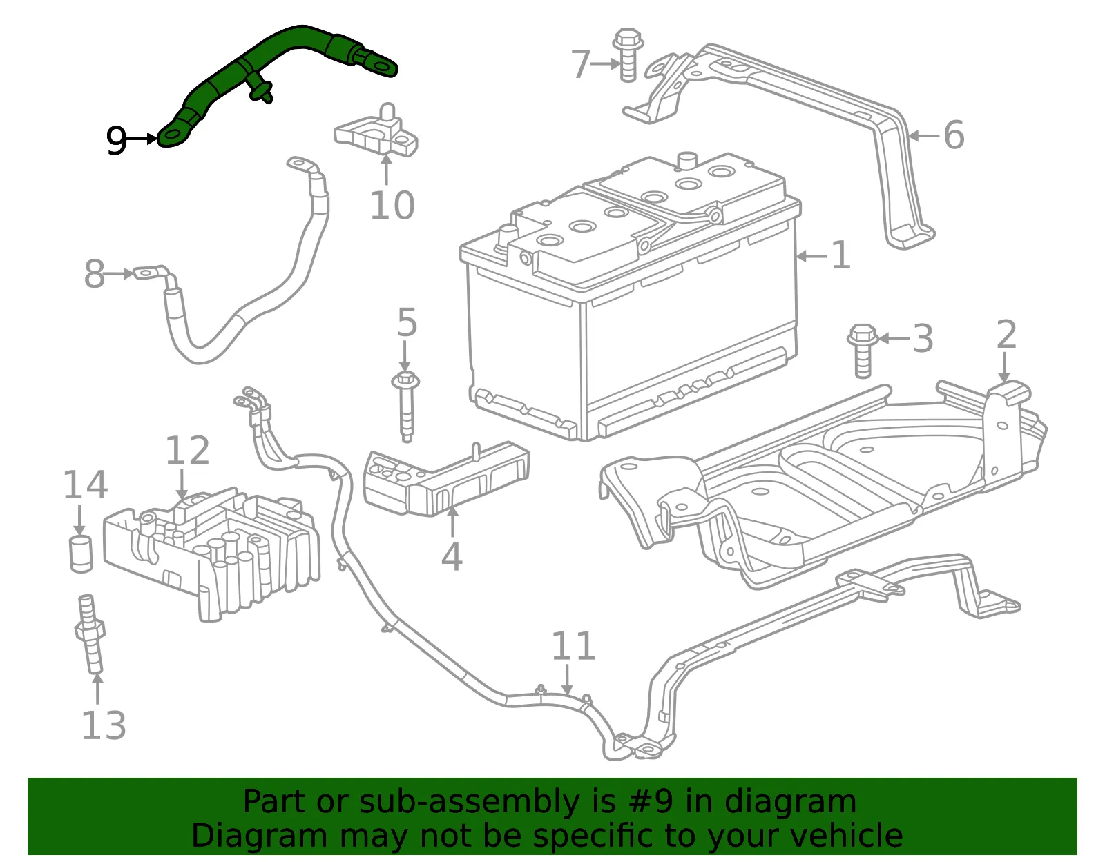 Negative Cable - GM (85126894) - view 3