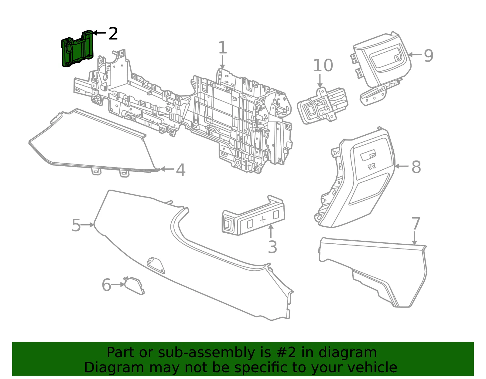 Mount Bracket - GM (85145179) - view 3