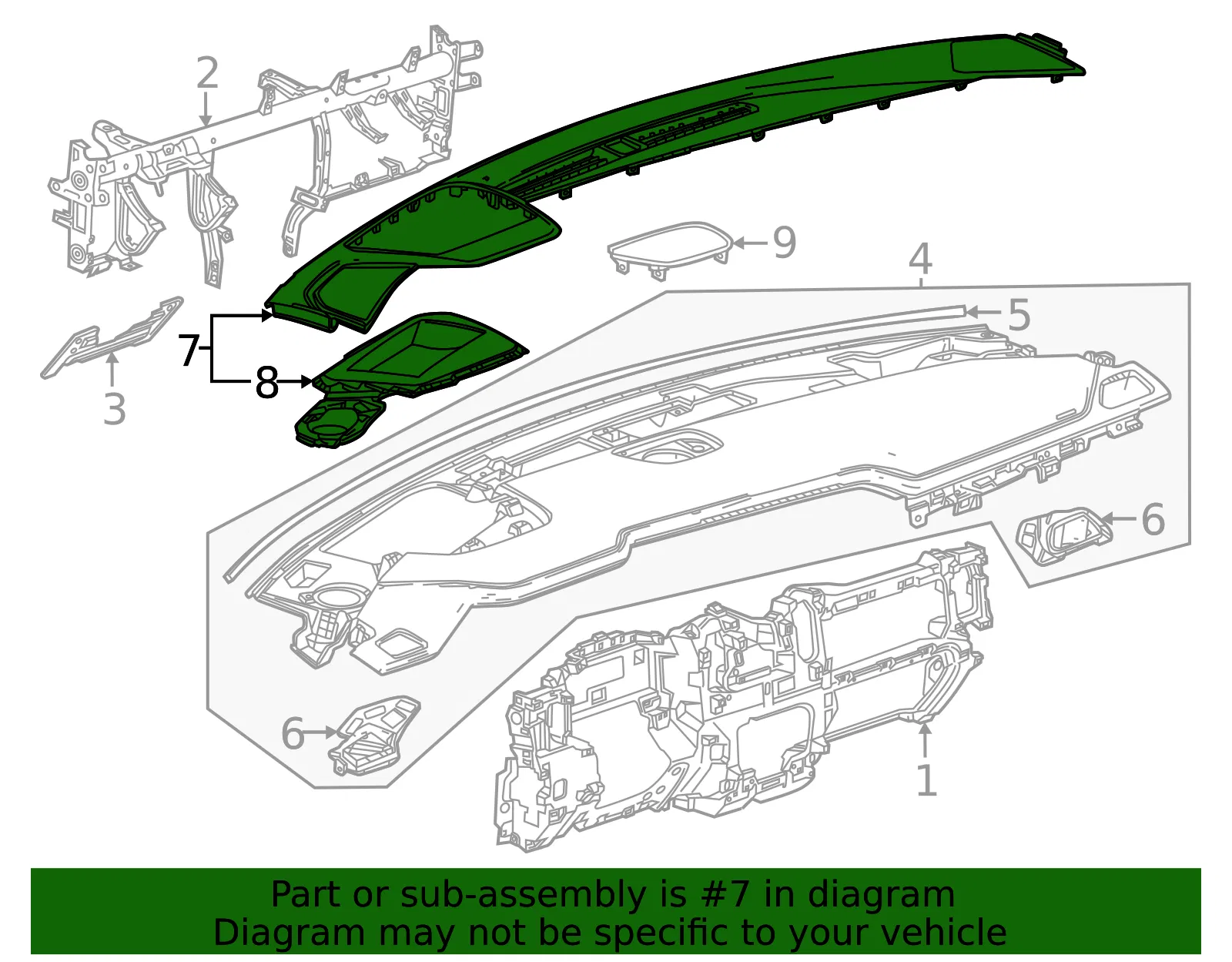 Defroster Panel - GM (85145433) - view 3