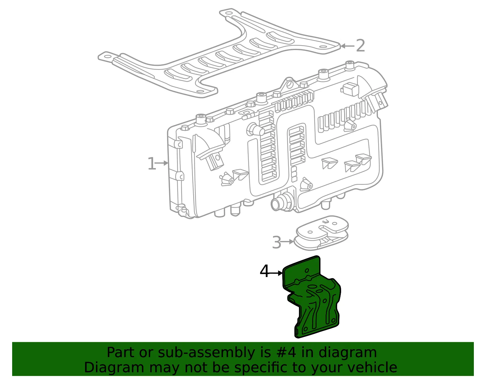 Mount Bracket - GM (85524430) - view 3