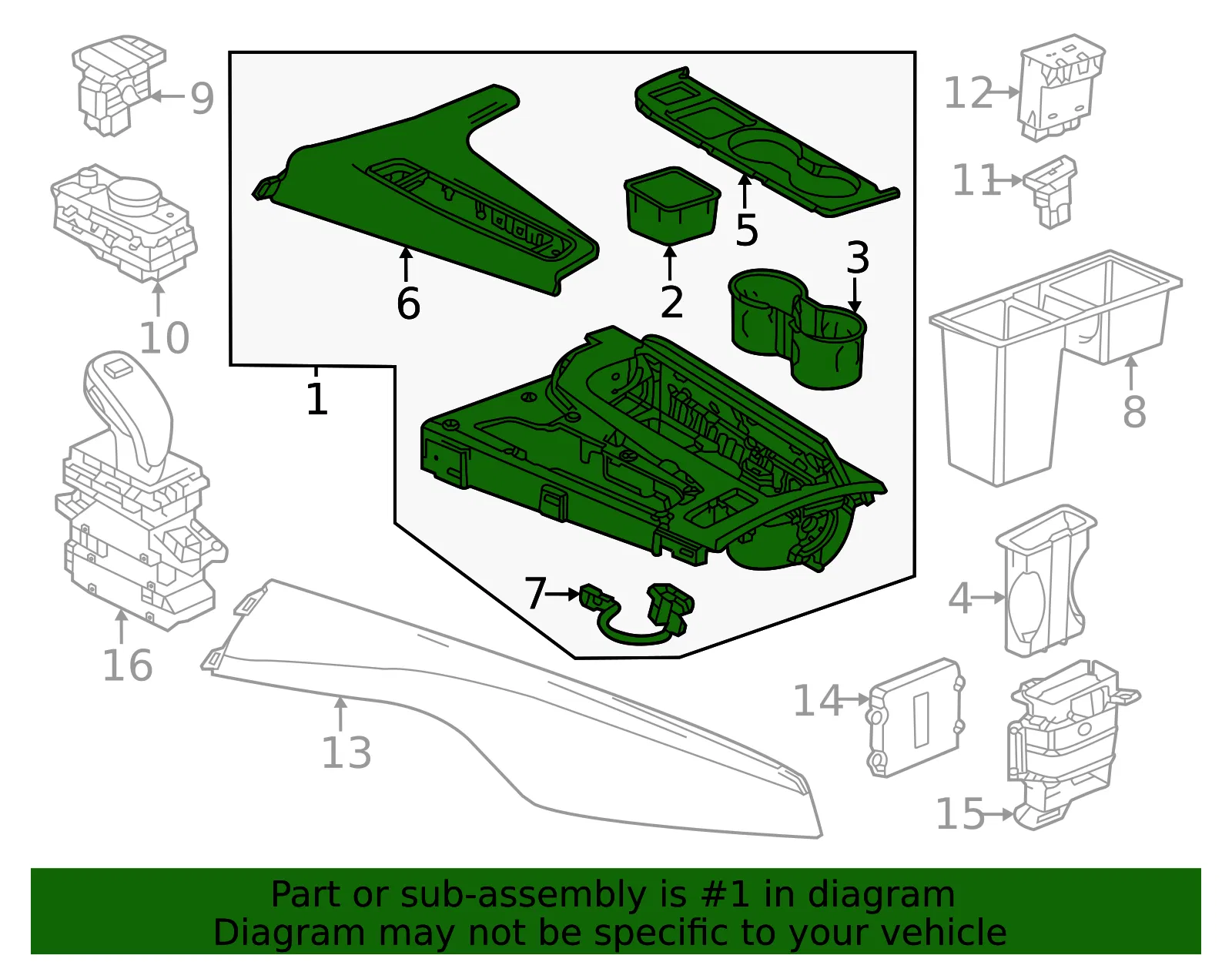 Shift Panel - GM (85529176) - view 3