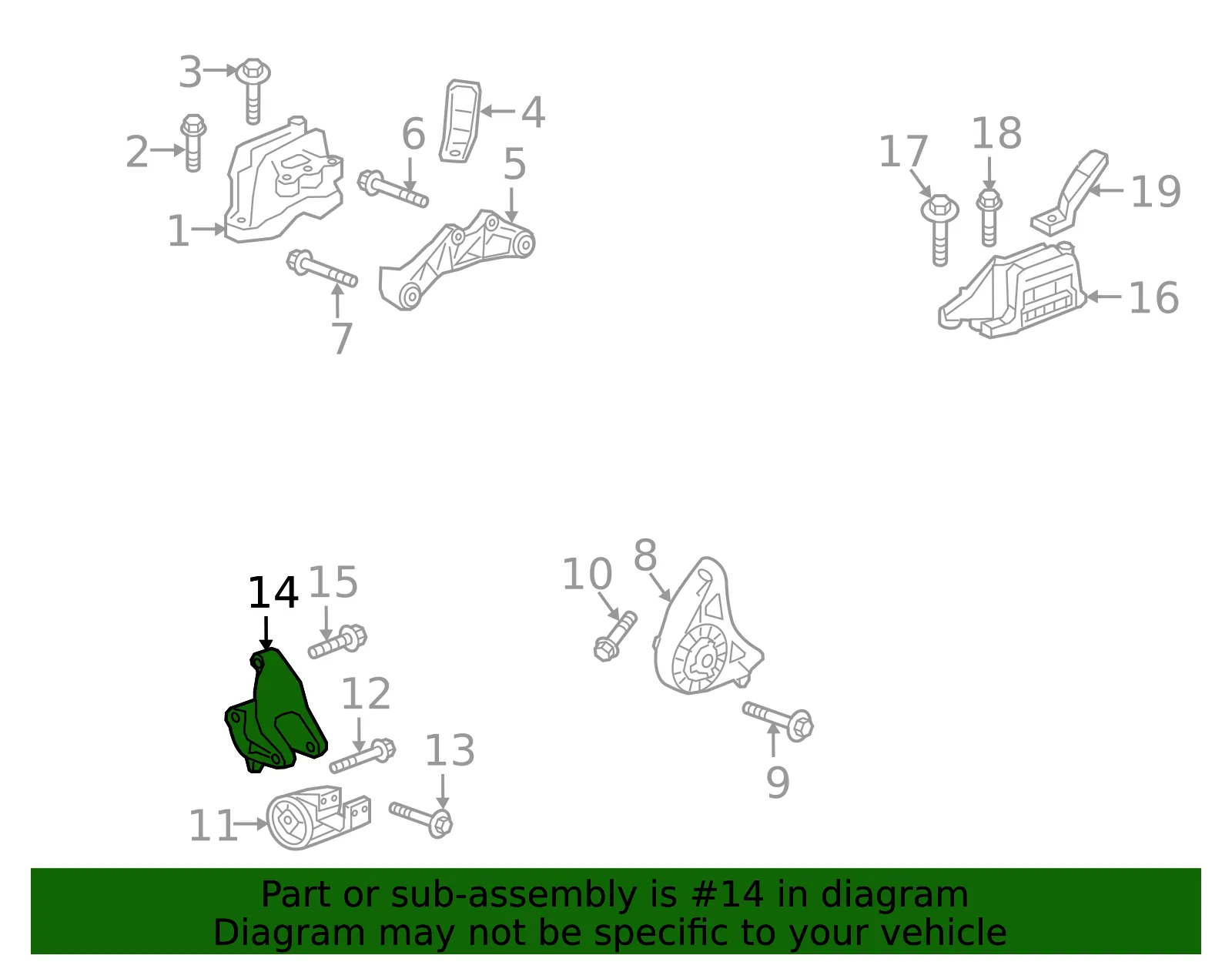 Trans Mount Bracket - GM (85558397) - view 4