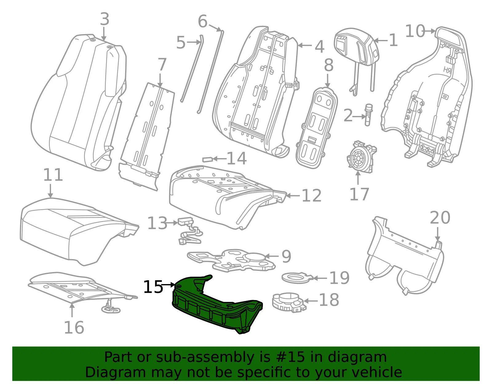 Support Panel - GM (85586141) - view 3