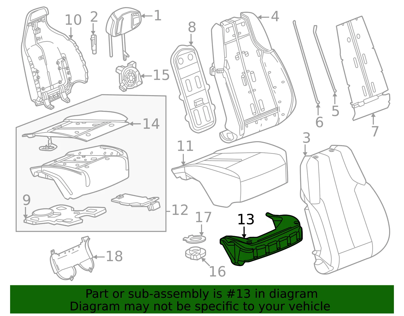 Support Panel - GM (85586142) - view 3