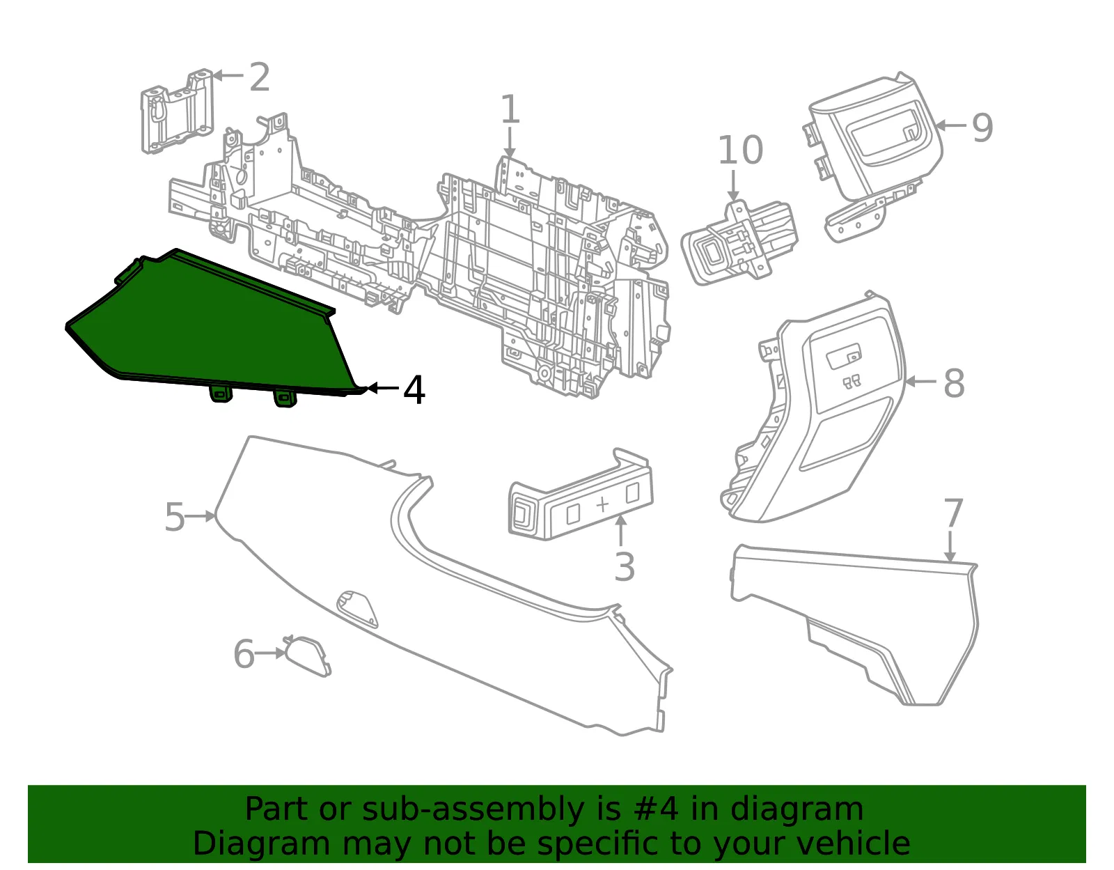 Upper Side Panel - GM (85589528) - view 3