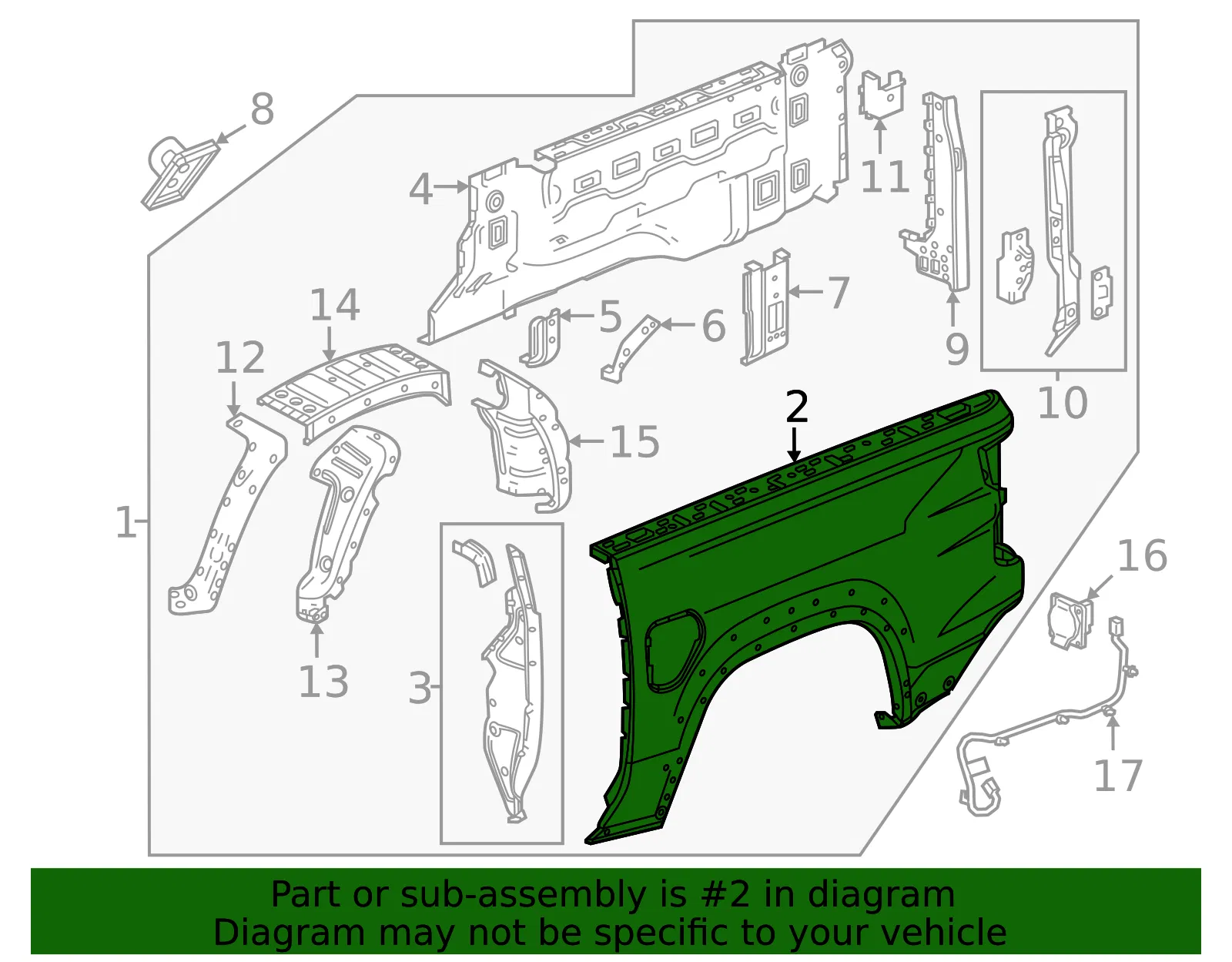 Outer Panel - GM (85611363) - view 3
