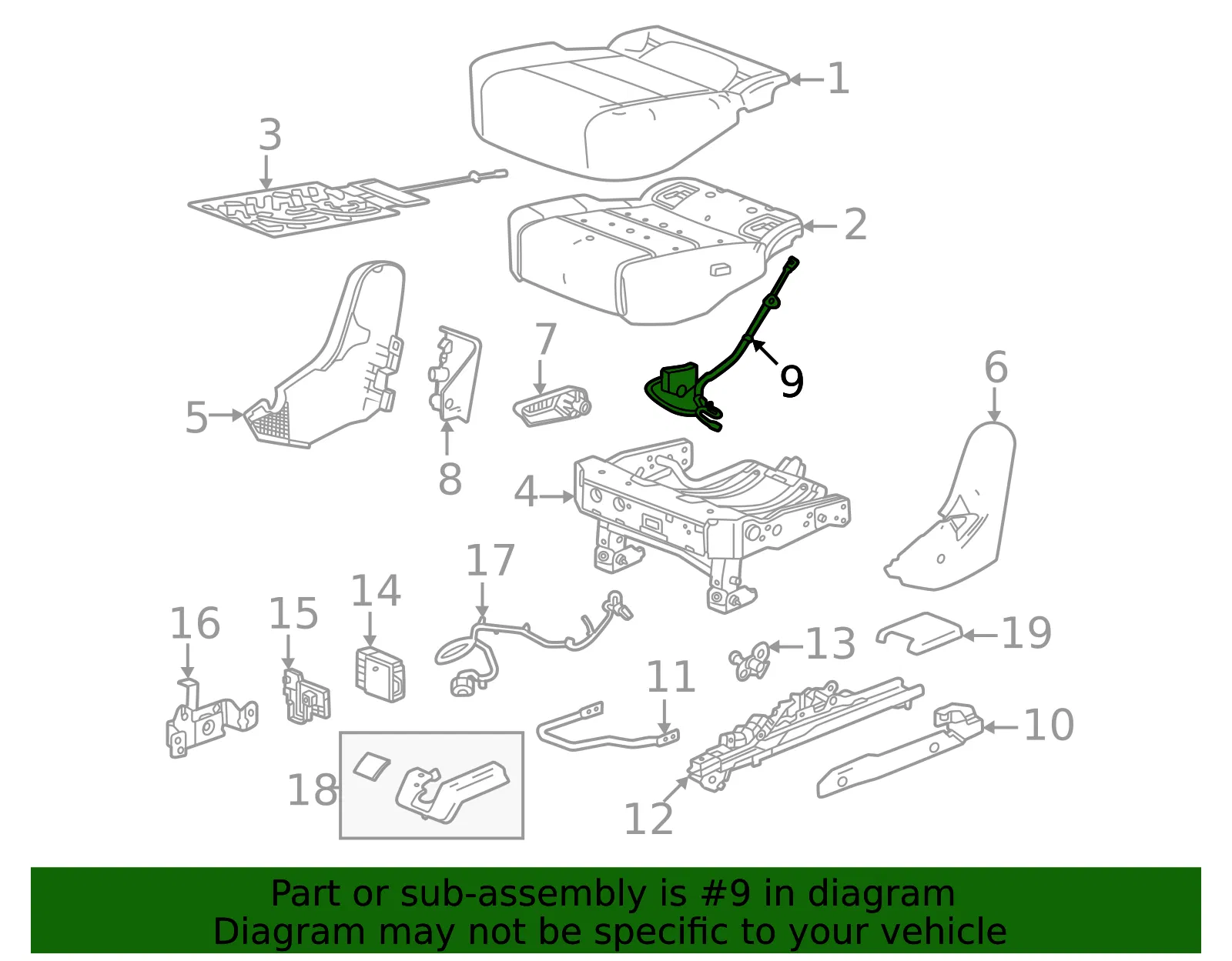 Release Cable - GM (85622280) - view 3
