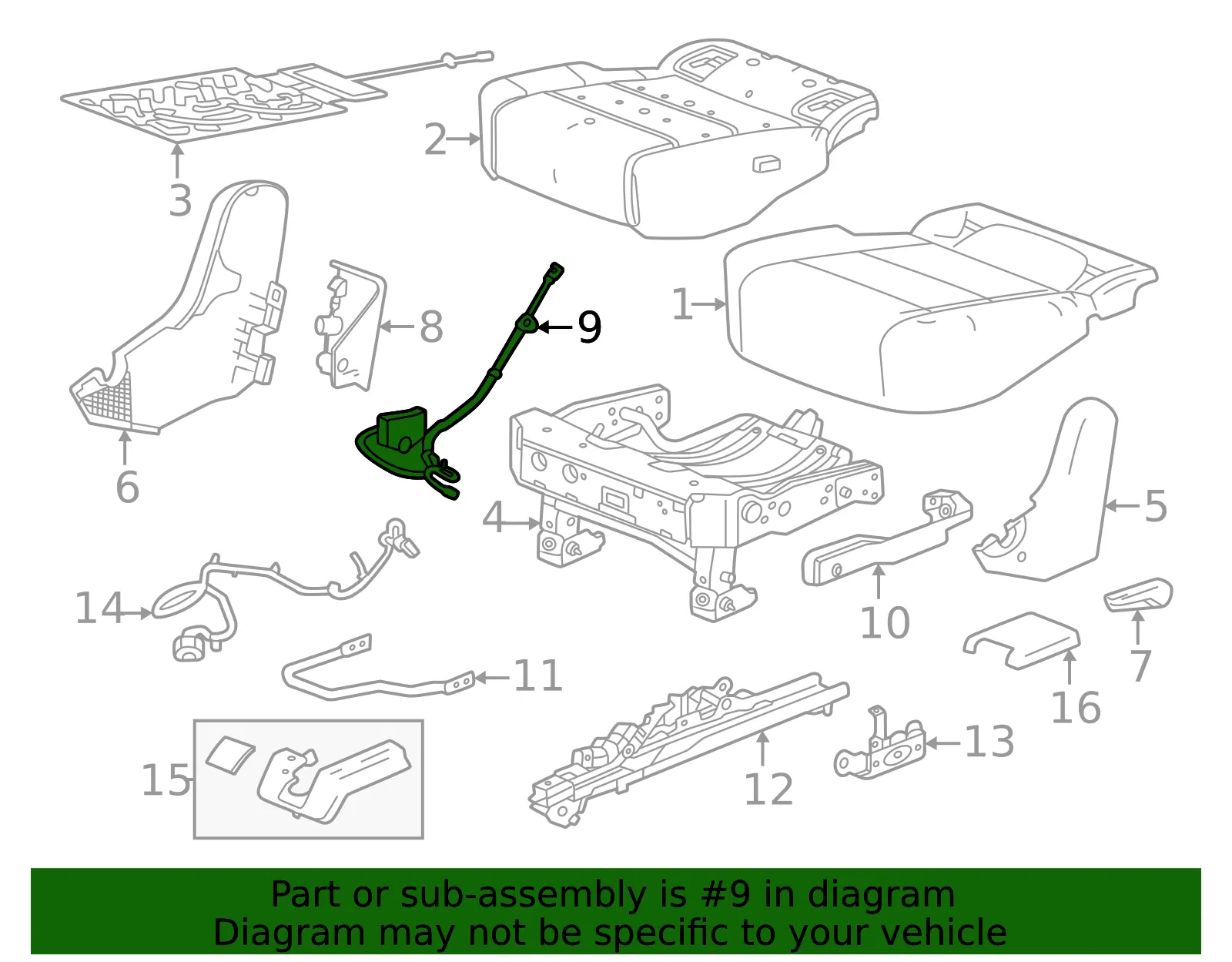 Release Cable - GM (85622281) - view 3