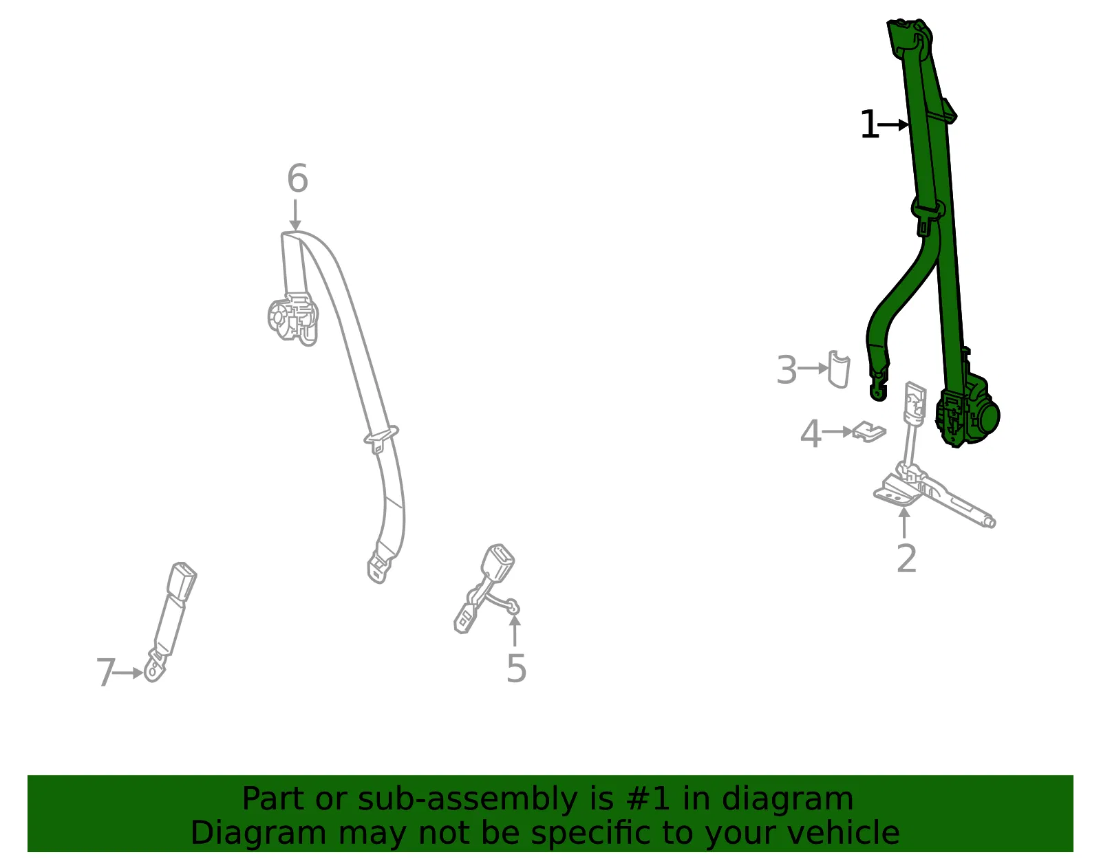 Outer Belt Assembly - GM (85632538) - view 3