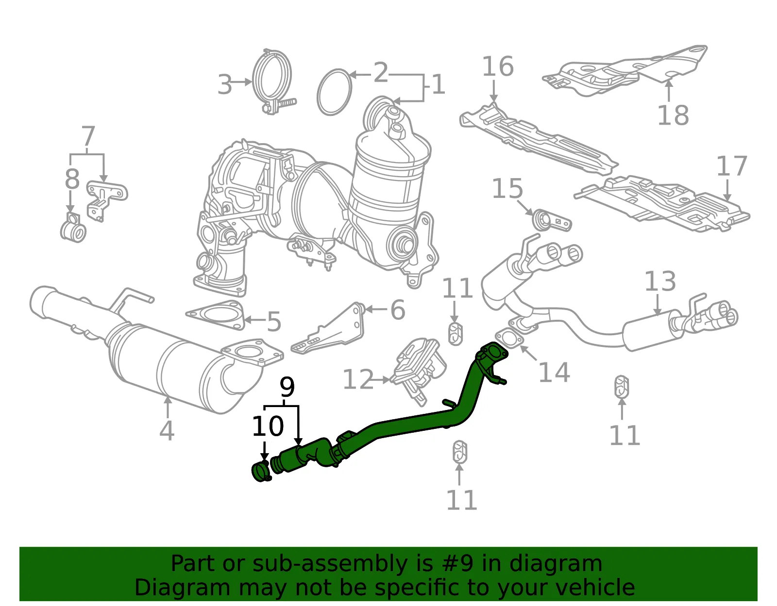 Intermediate Pipe - GM (85712190) - view 2
