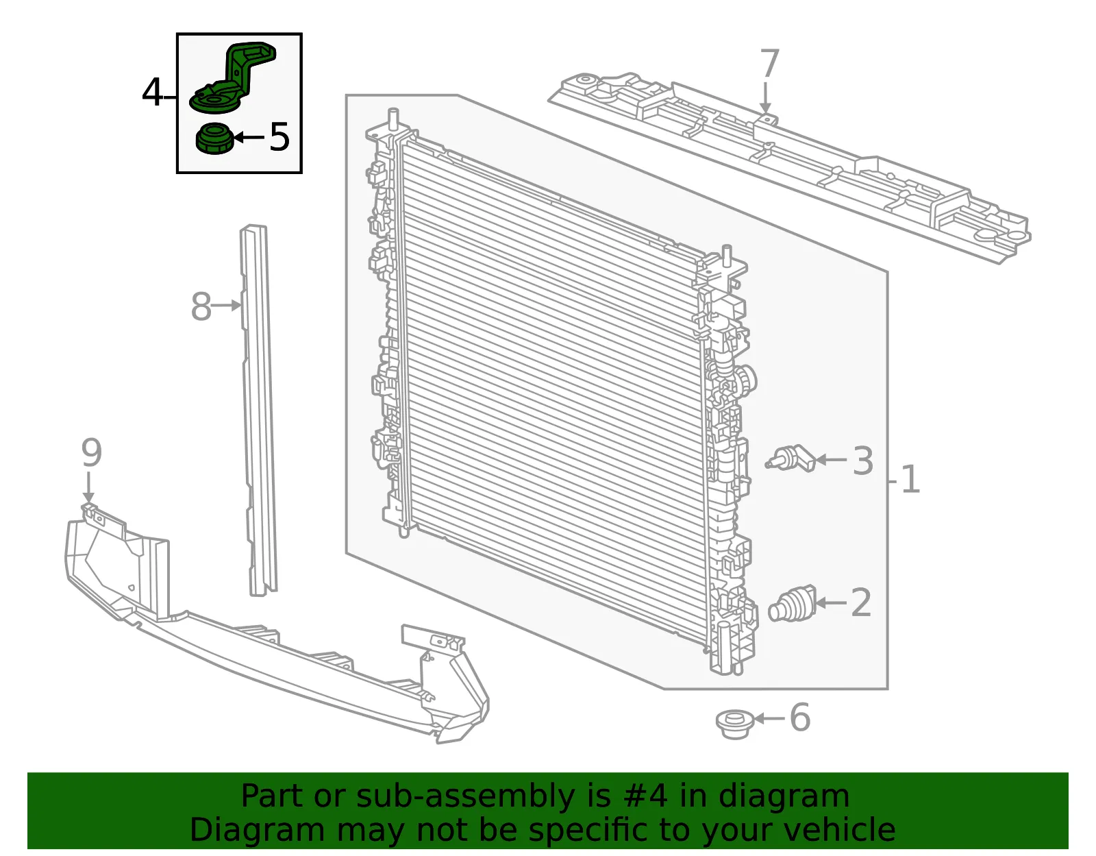 Upper Bracket - GM (85736878) - view 2