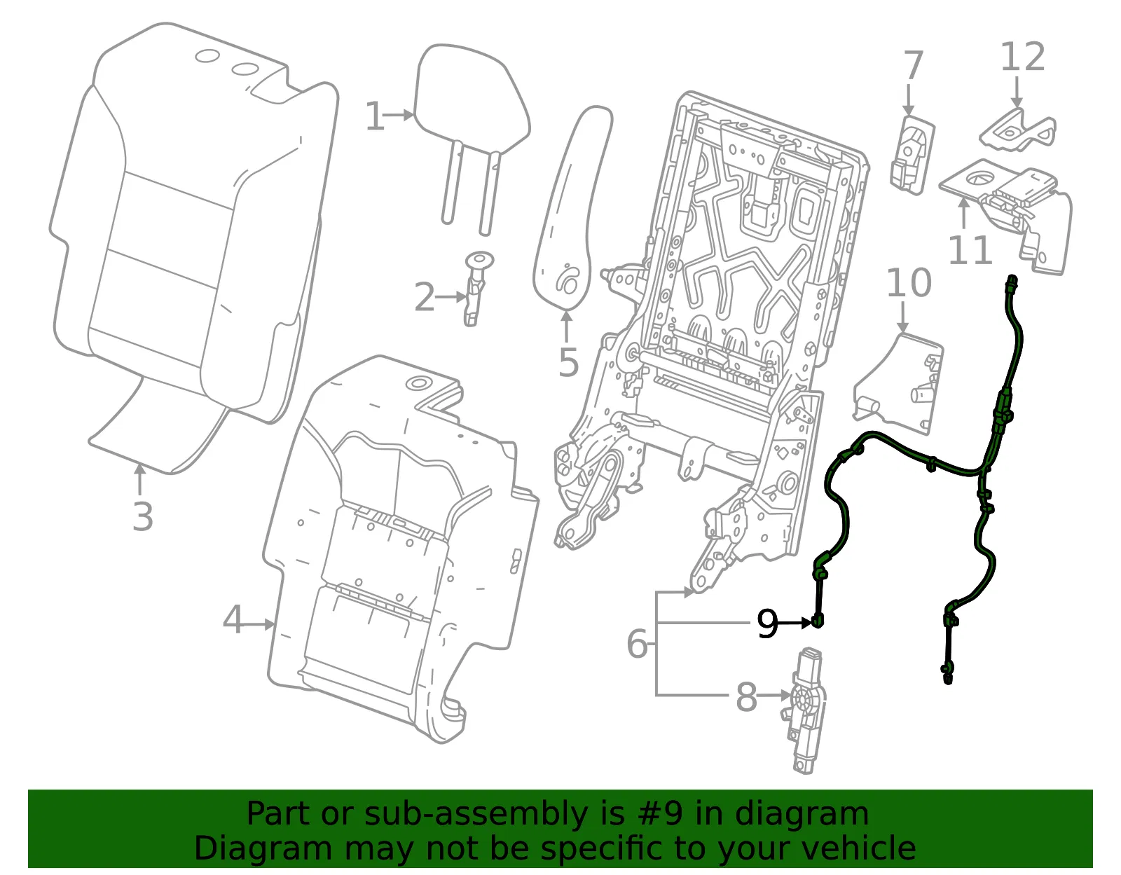Release Cable - GM (85860749) - view 2