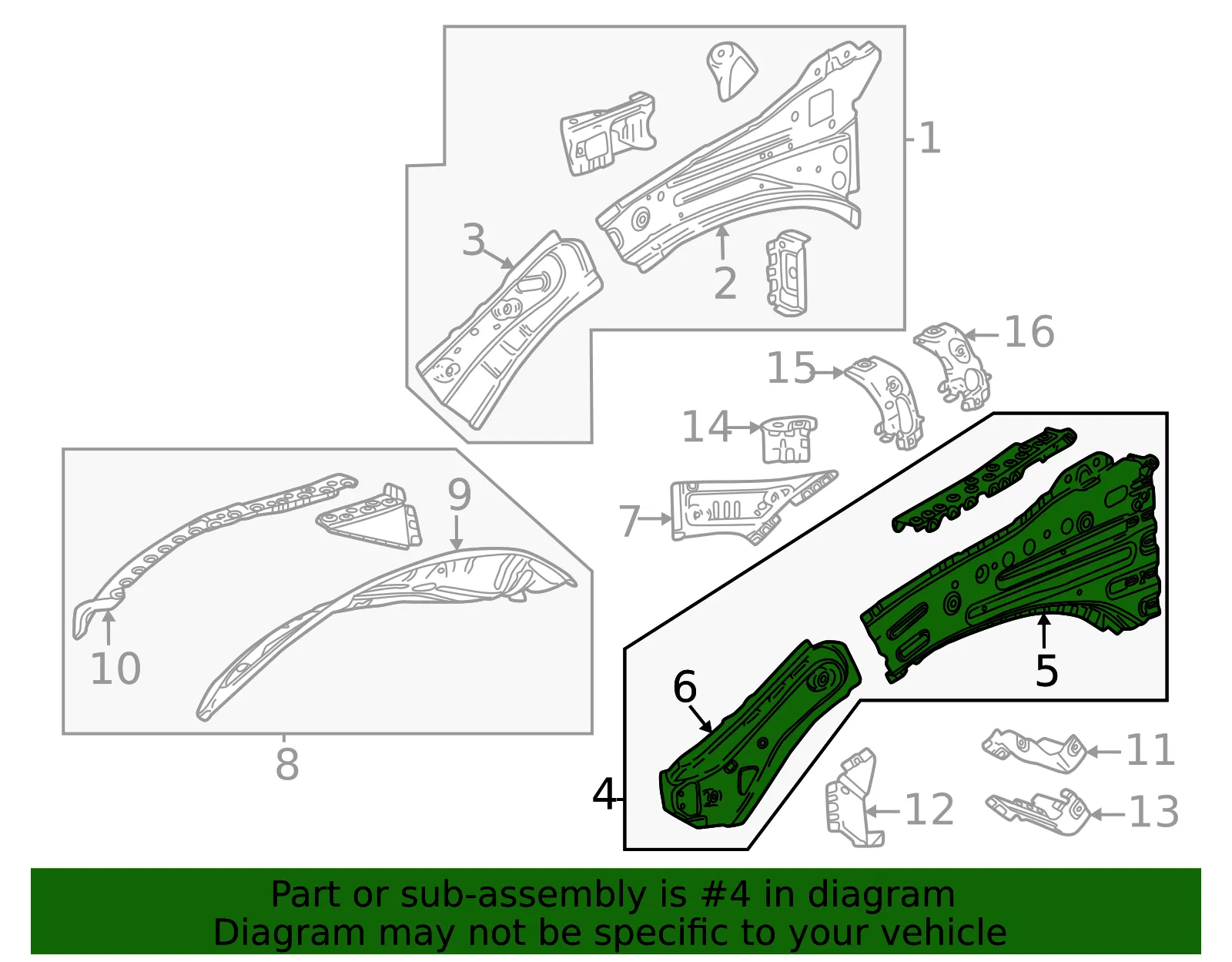 Lower Rail Assembly - GM (86508366) - view 3
