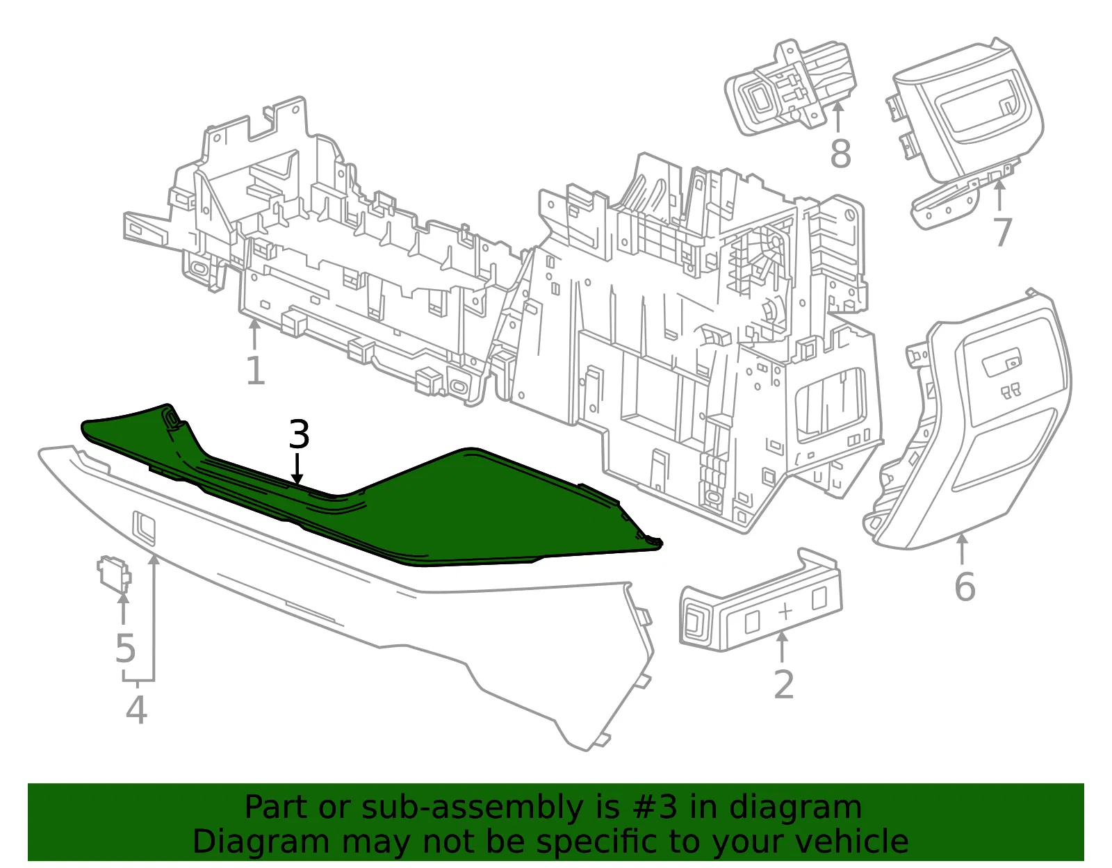 Upper Side Panel - GM (86508993) - view 2