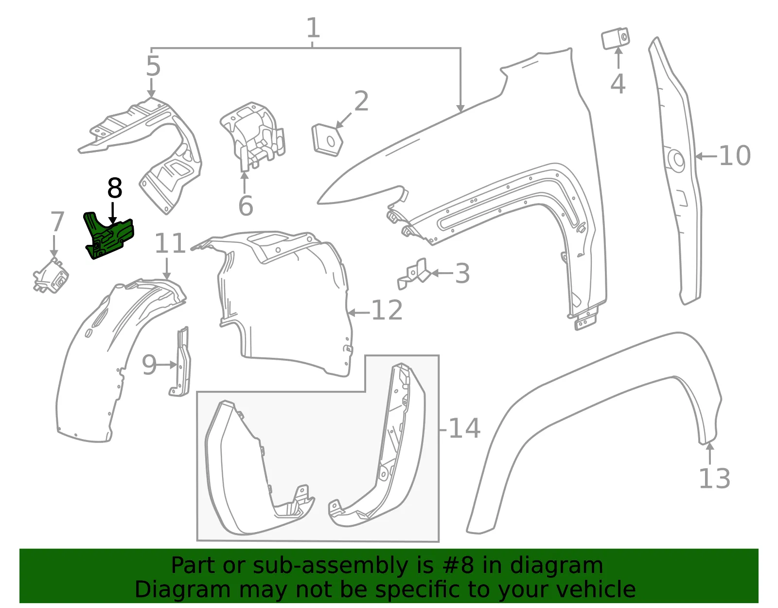 Front Bracket - GM (86531182) - view 3