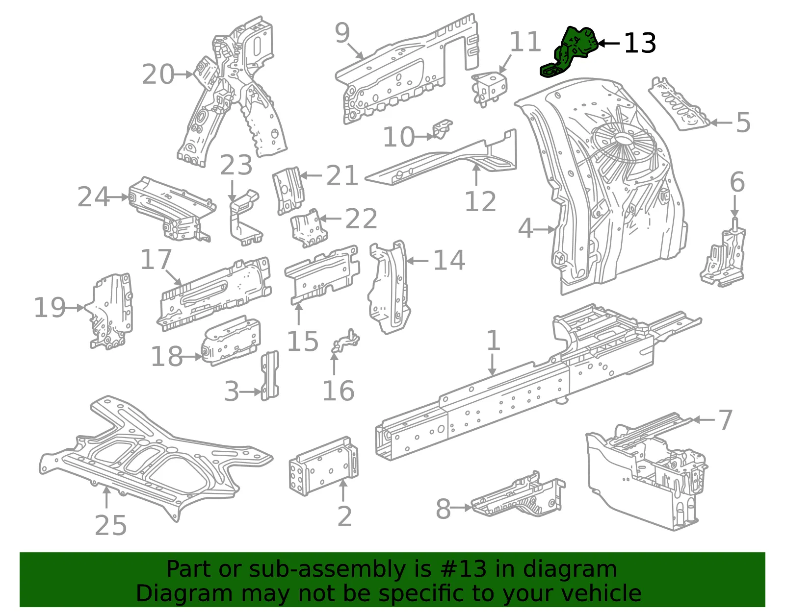 End Support - GM (86531189) - view 3